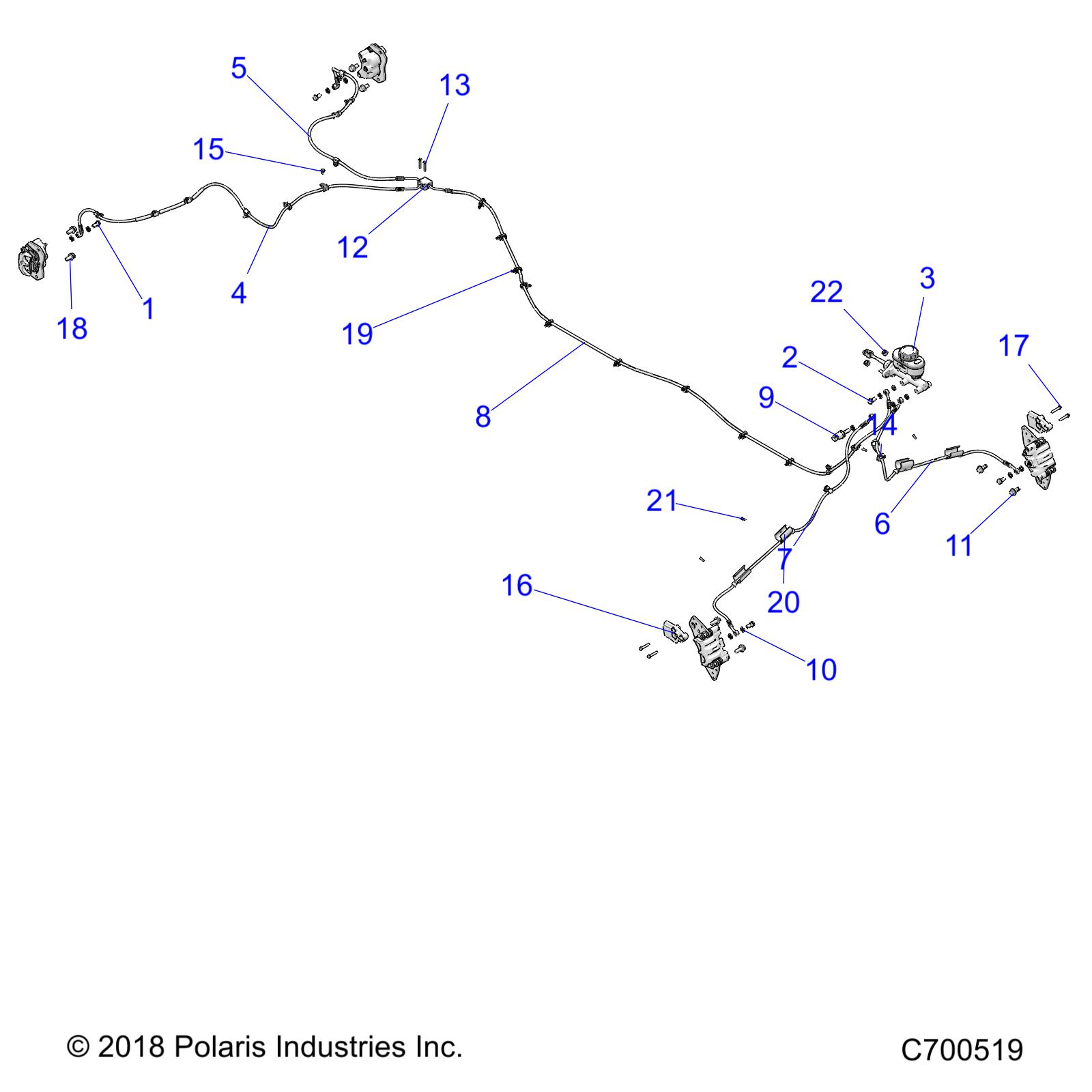 BRAKES, BRAKE LINES AND MASTER CYLINDER - R19RSU99AS/BS (C700519)