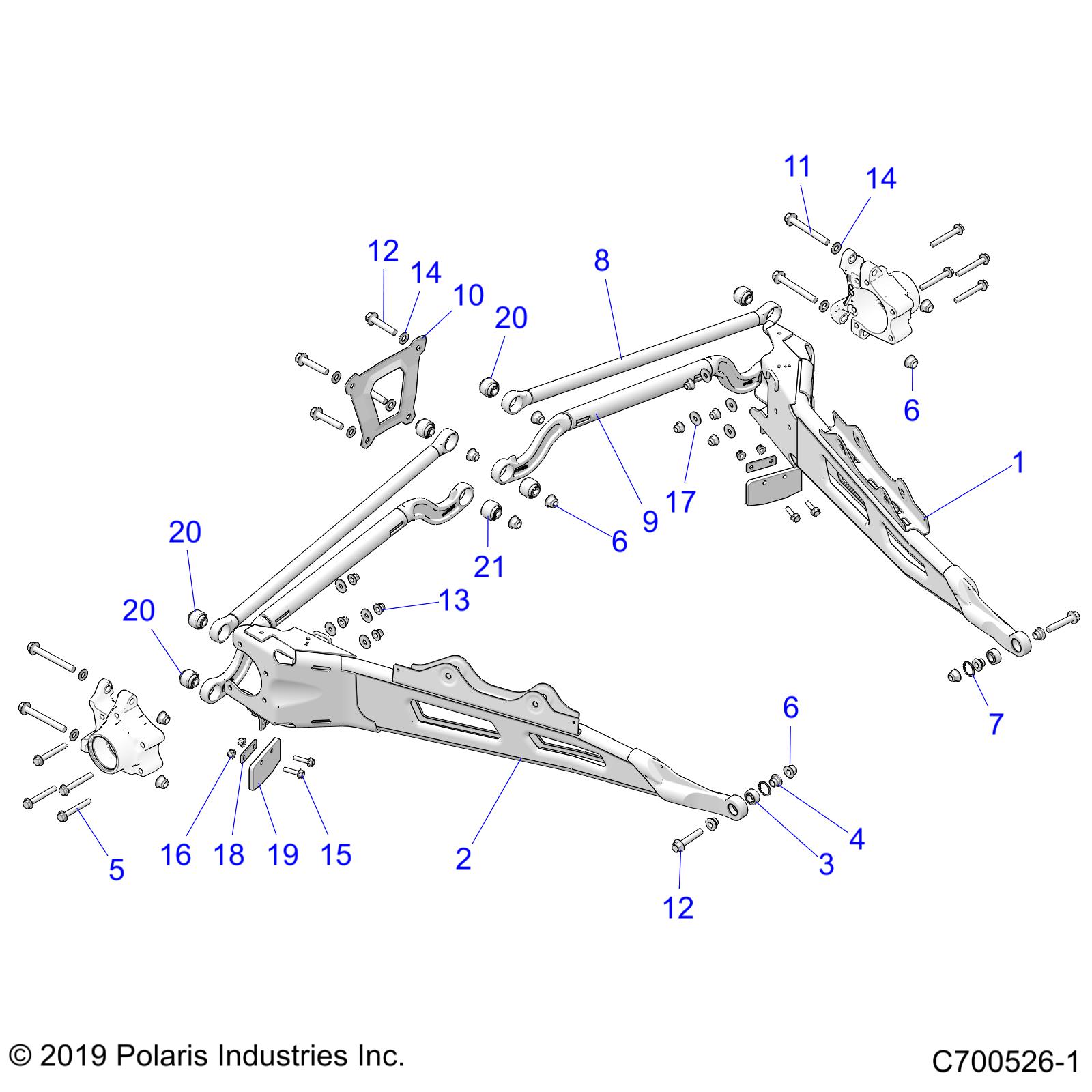 SUSPENSION, REAR CONTROL ARMS - Z19VPL92AK/BK/AR/BR/AM/BM (C700526-1)