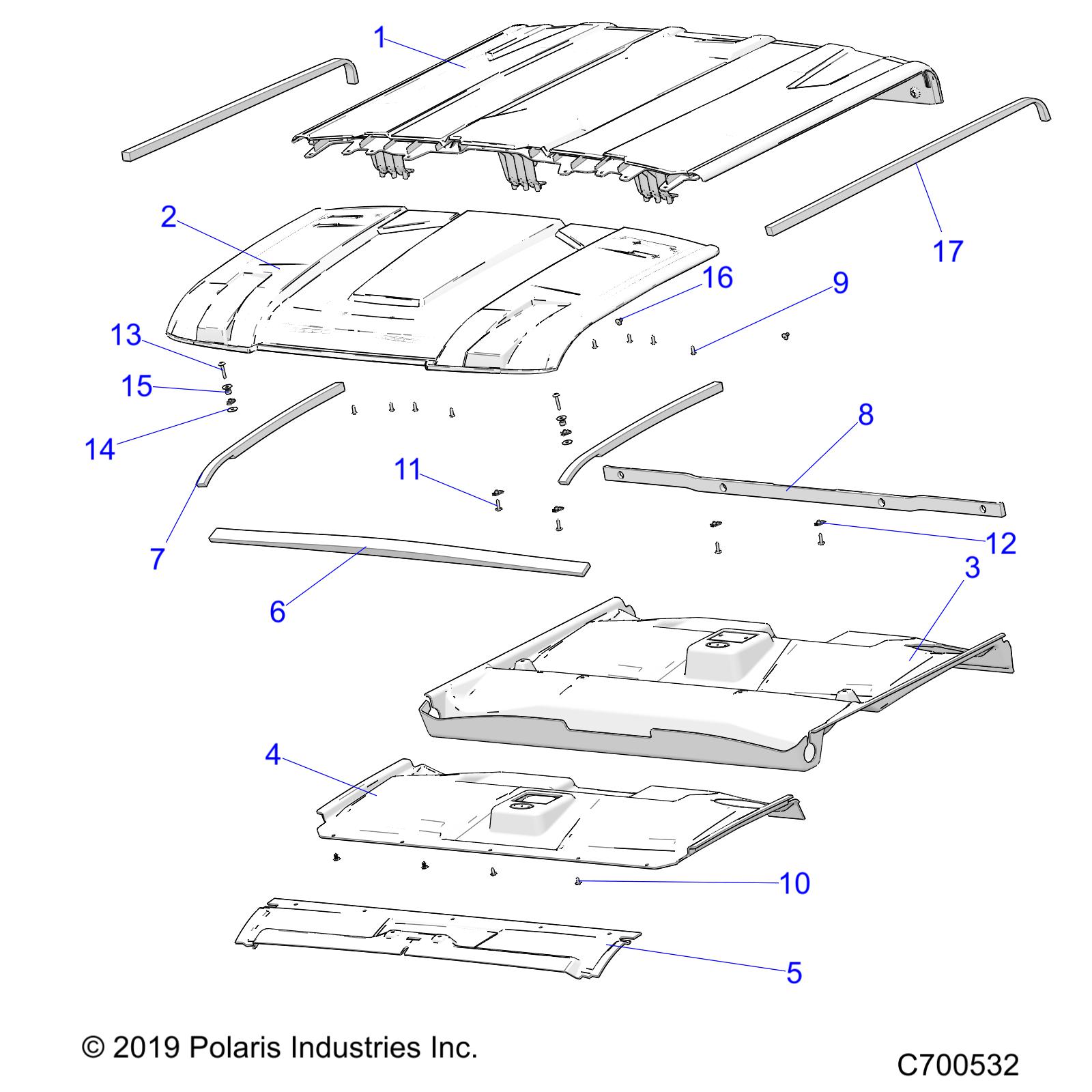 BODY, ROOF (PREM PREP) - R19RSE99A (C700532)