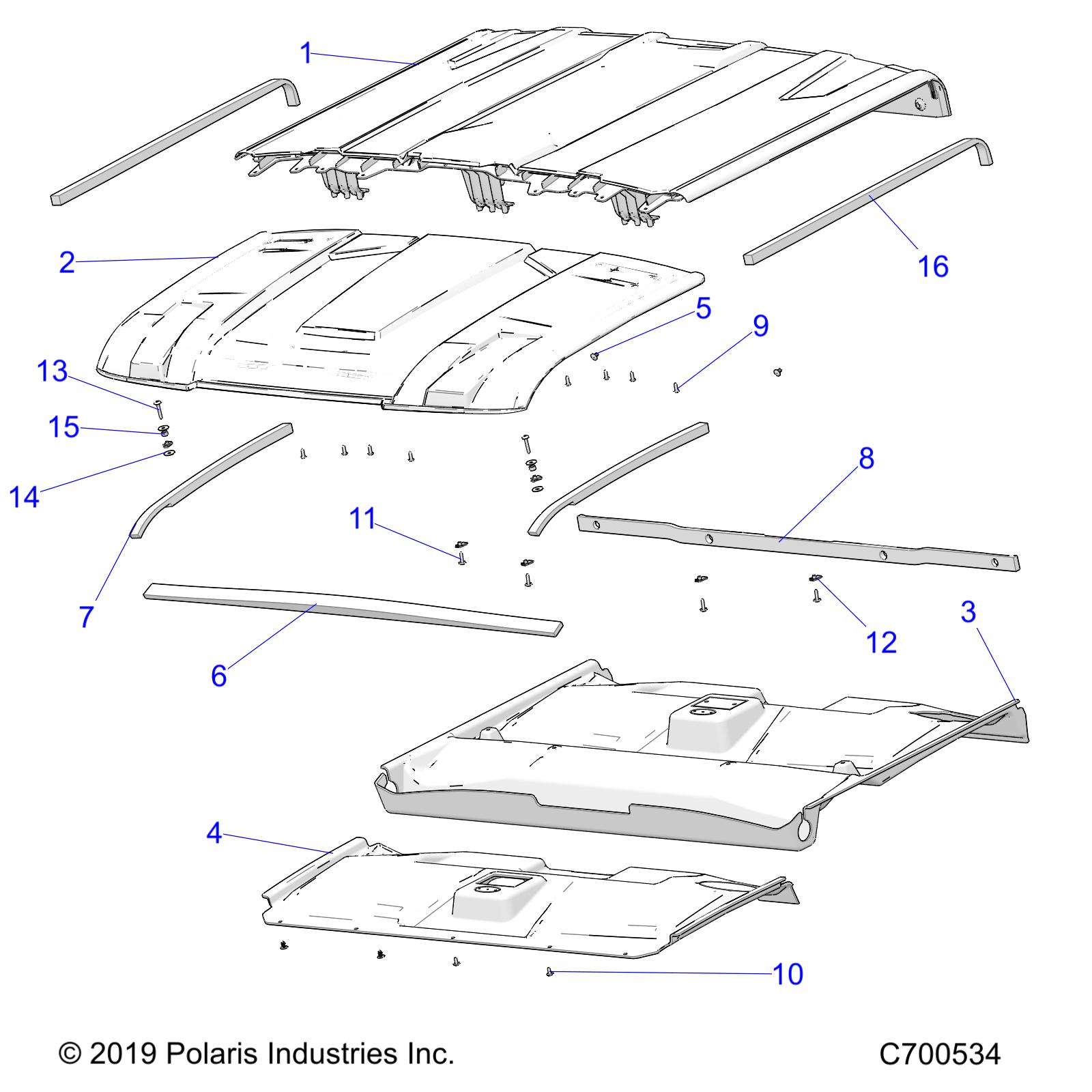 BODY, ROOF (PREM PREP AUDIO) - R19RSE99A (C700534)