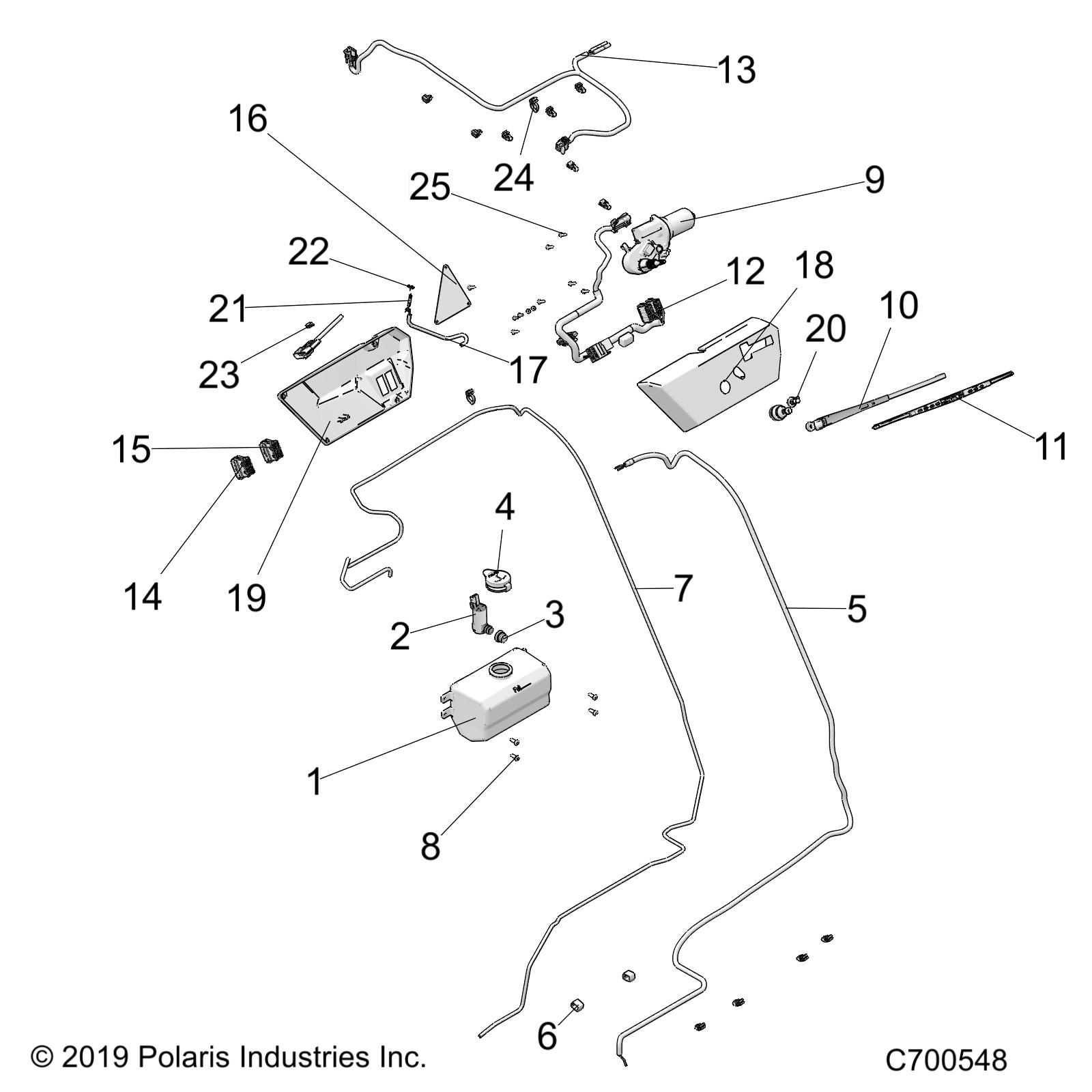 BODY, ROOF, WATER BOTTLE, WIPER AND HARNESSES - R19RSU99A/B (C700548)