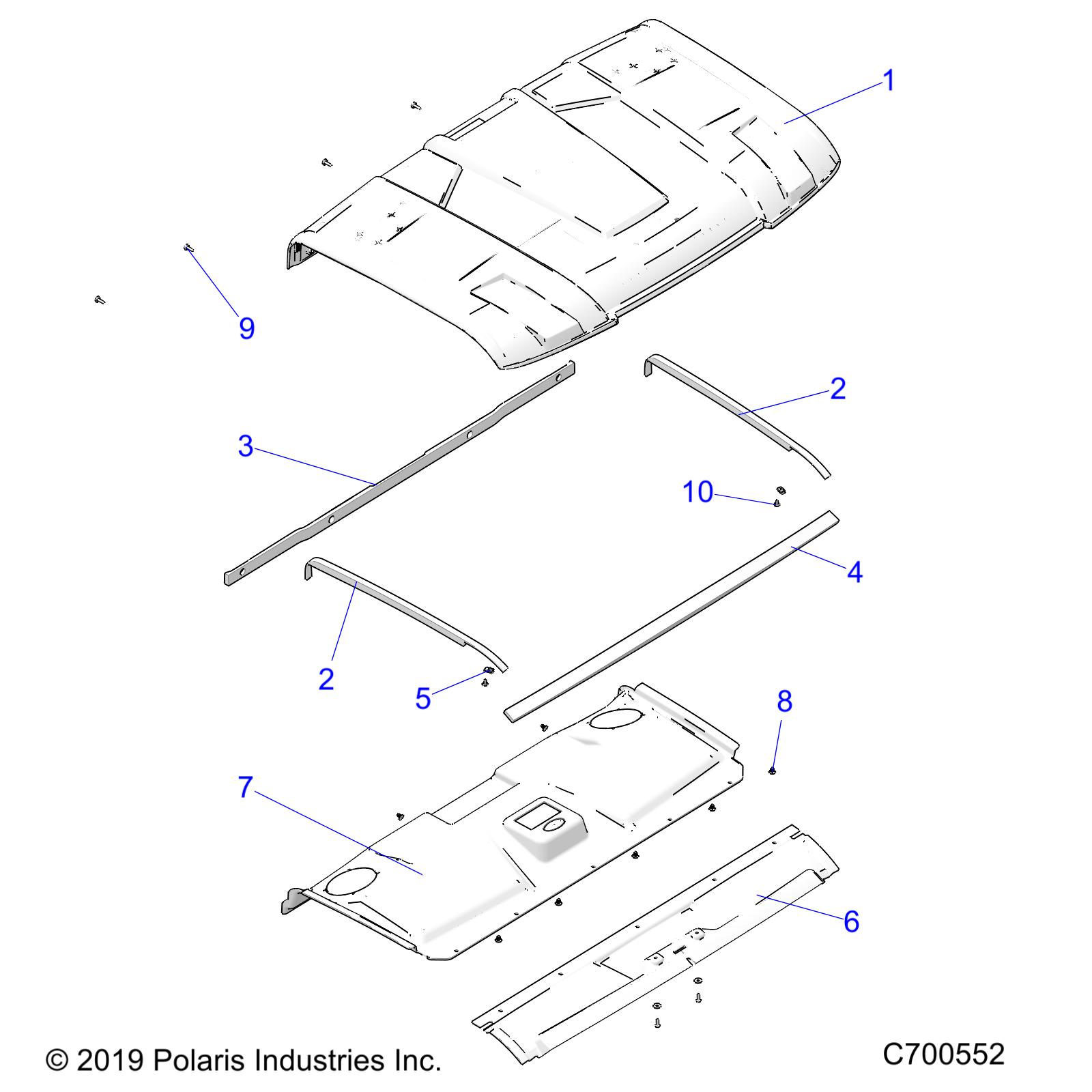 BODY, ROOF (PREM PREP) - R19RRE99A/B (C700552)