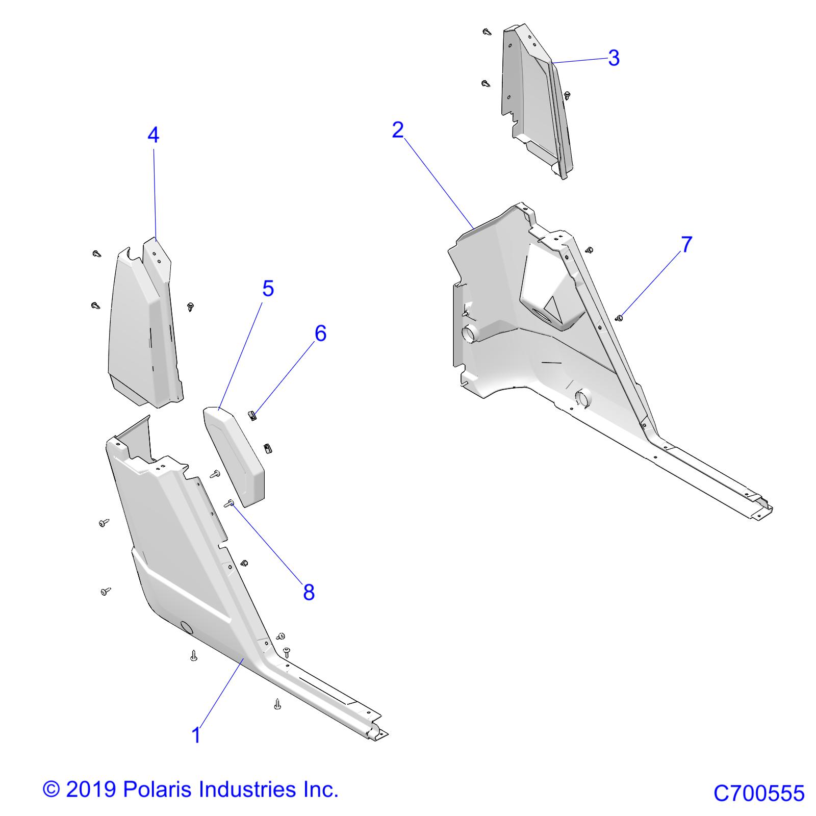 BODY, ROCKER PANELS - R19RRE99A/B (C700555)