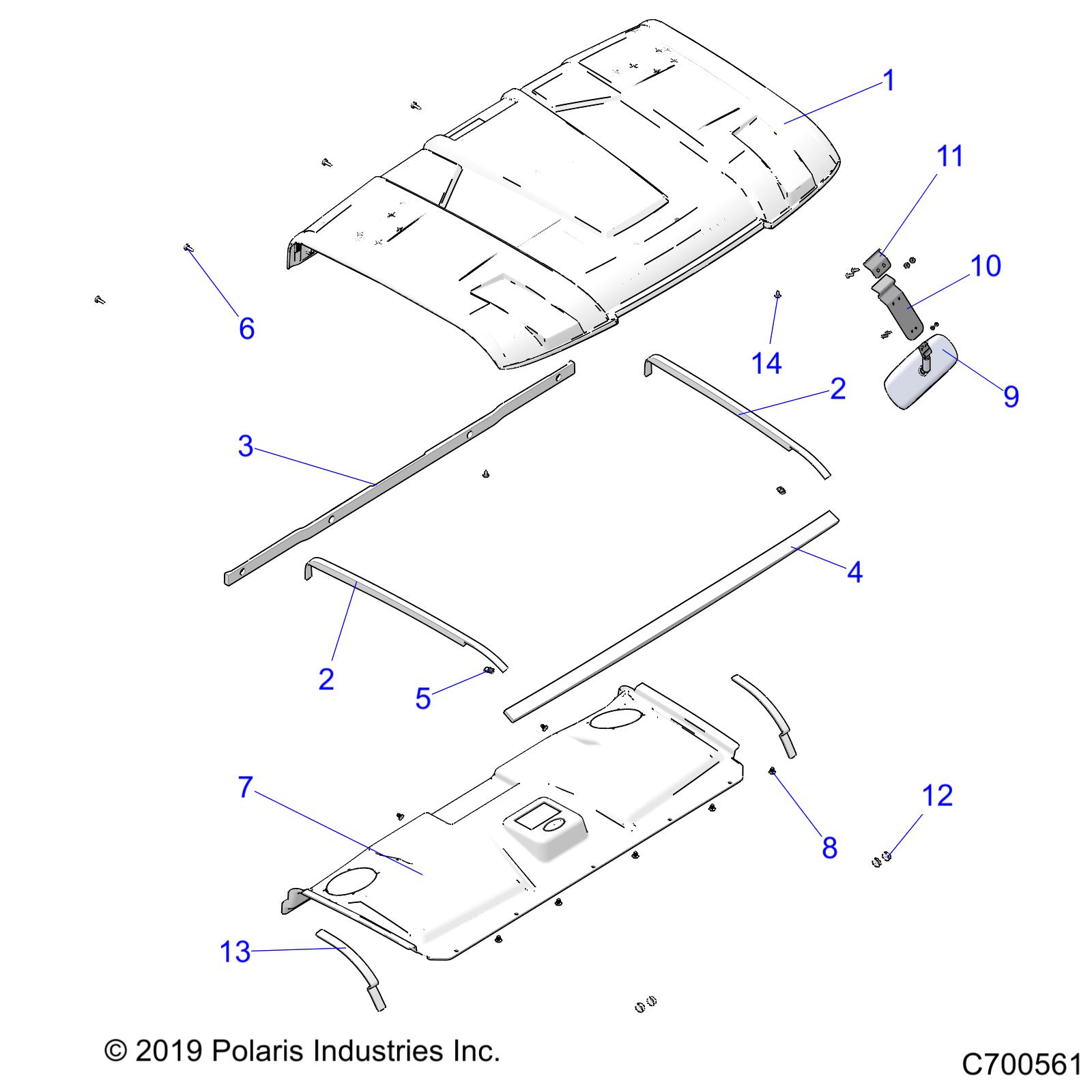 BODY, ROOF (PREP AUDIO) - R19RRU99A/B (C700561)