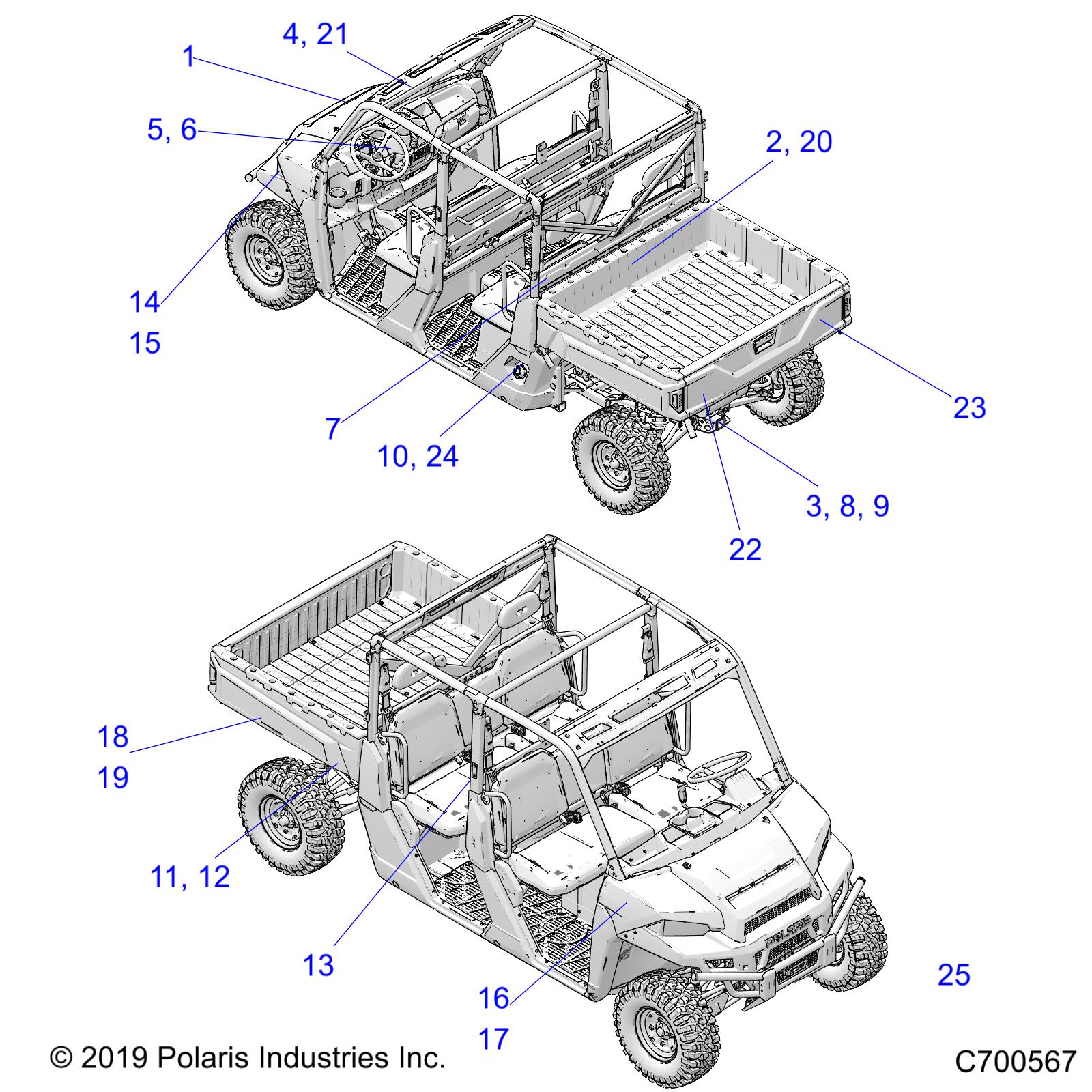 BODY, DECALS - D22P4ED4B4/FD4B4 (C700567)