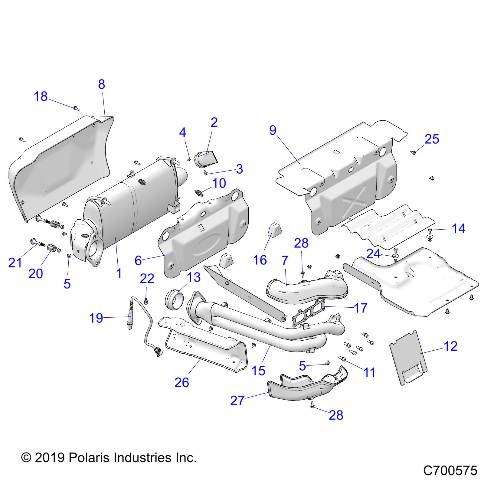 ENGINE, EXHAUST SYSTEM - Z20S1E99AG/AK/BG/BK (C700108)