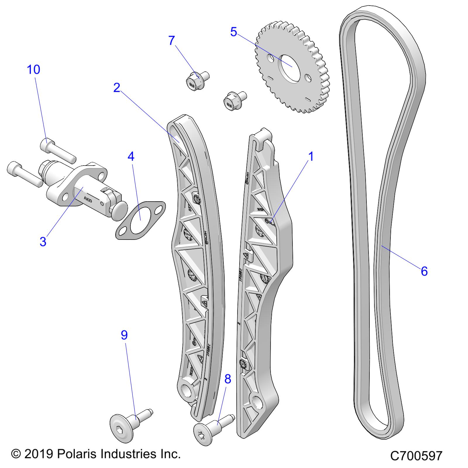 ENGINE, CAM CHAIN and TENSIONER - D22P4EP99A4/B4/F99A4 (C700597)