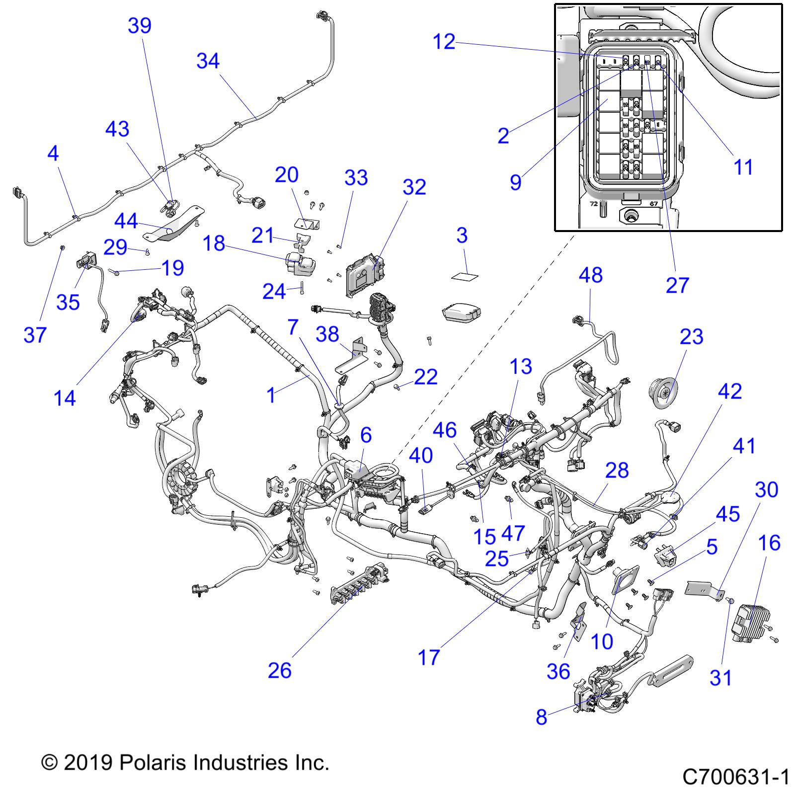 ELECTRICAL, WIRE HARNESS (TO 10/10/2019) - R20RRK99A9/AA/AF/AP/AX/B9/BA/BF/BP/BX (C700631-1)