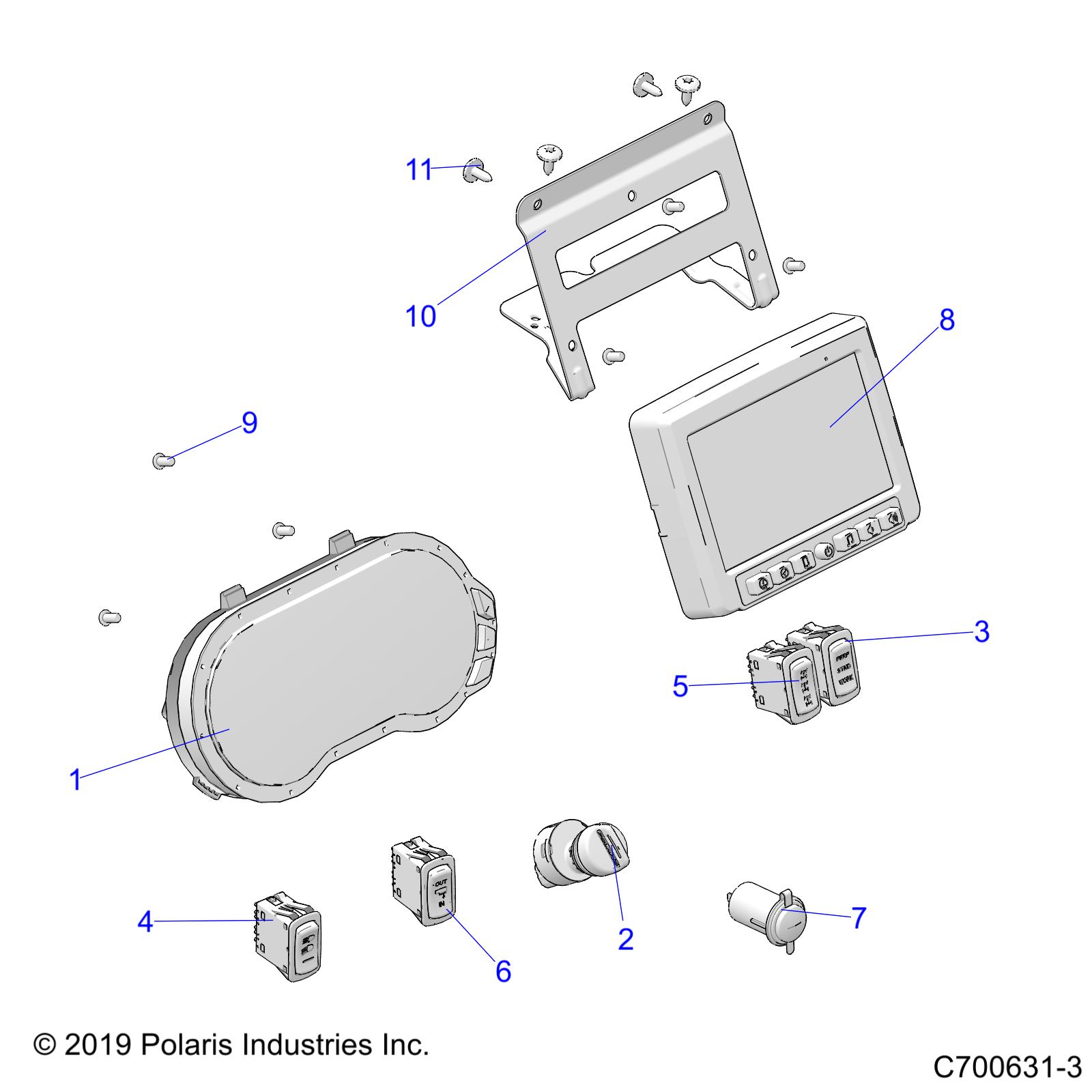 ELECTRICAL, DASH INSTUMENTS - R20RRK99A9/AA/AF/AP/AX/B9/BA/BF/BP/BX (C700631-3)