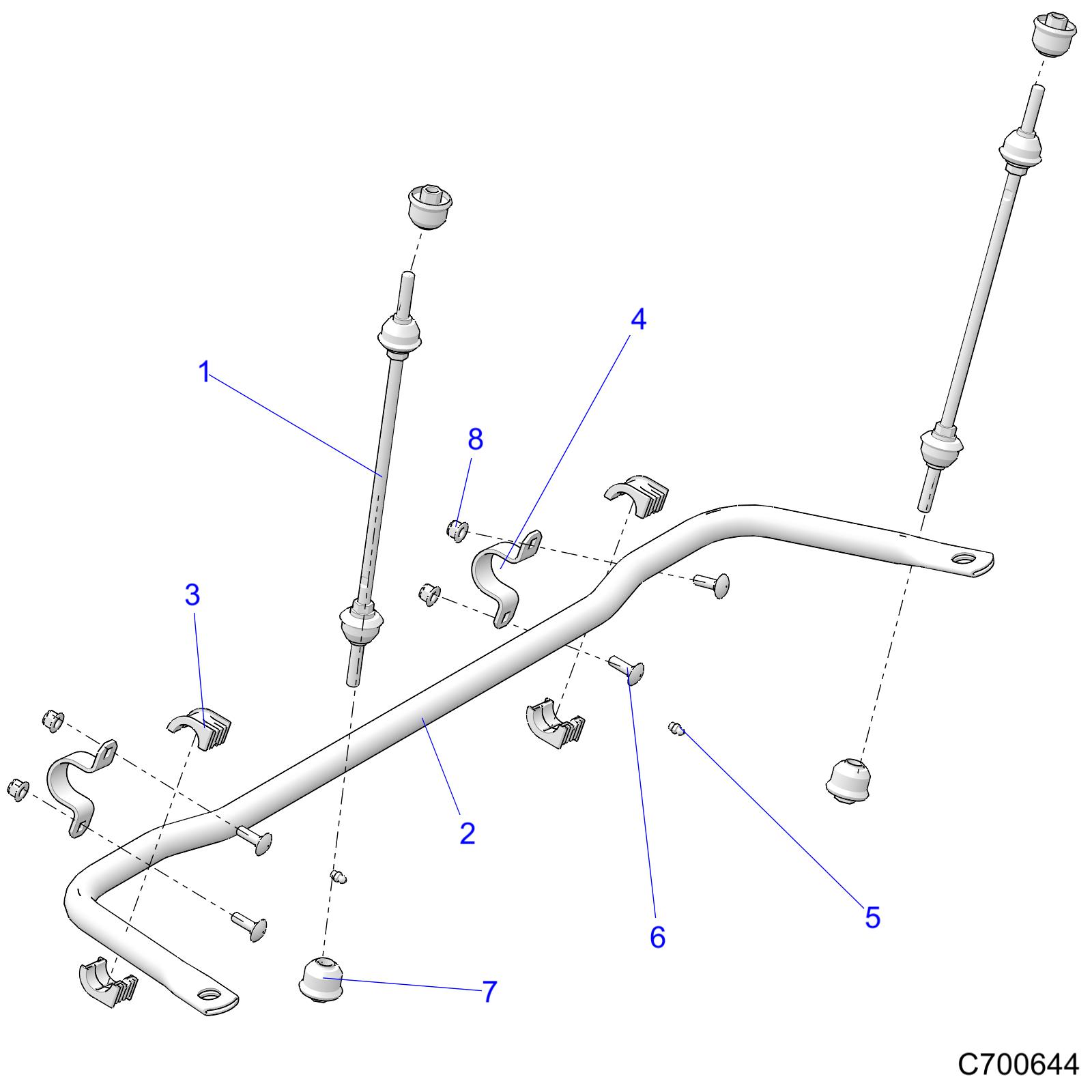 SUSPENSION, REAR STABILIZER BAR - R20RRU99A9/AA/AF/AP/AX/B9/BA/BF/BP/BX (C700644)