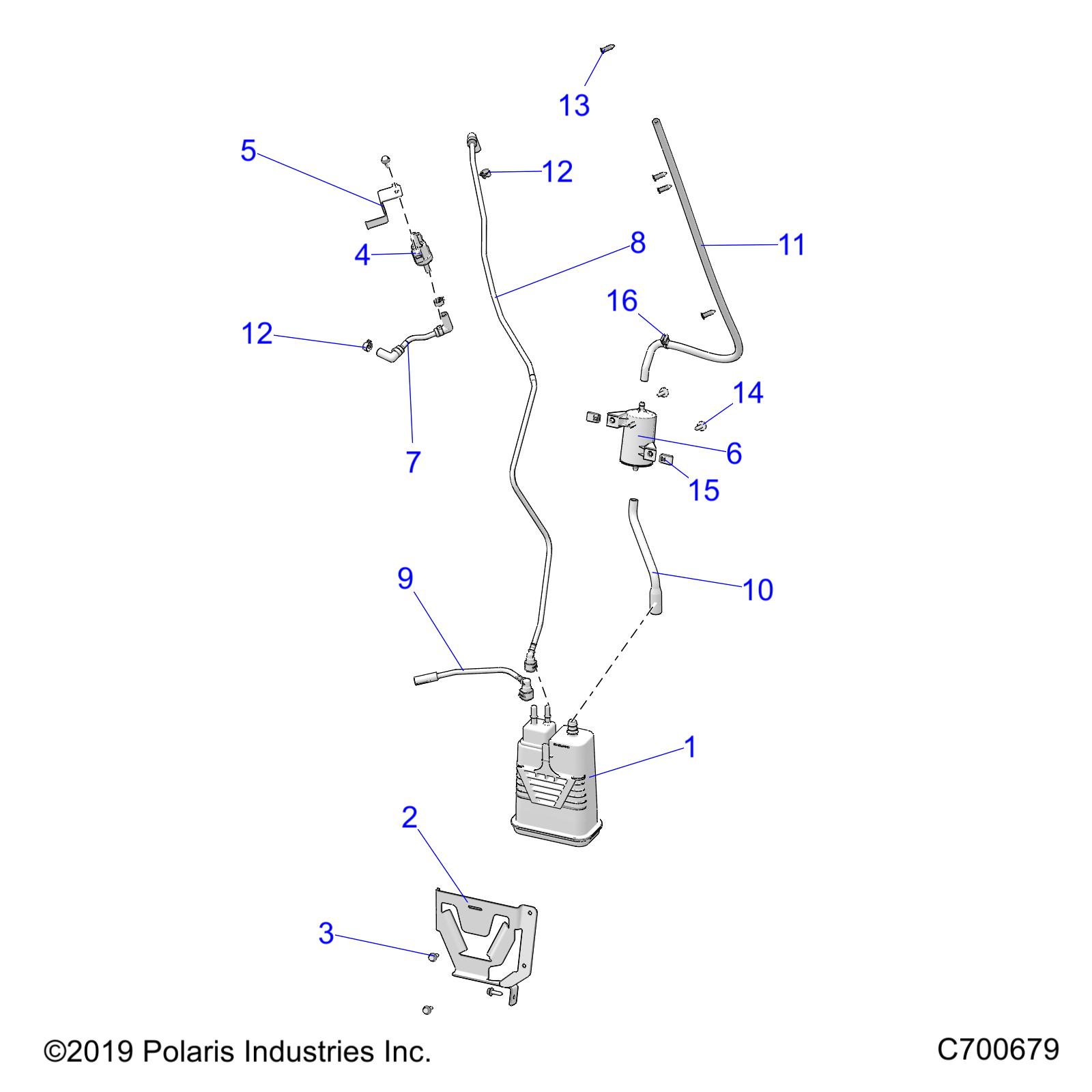 BODY, FUEL TANK EVAP 50S - R20RSB99/B (C700679)