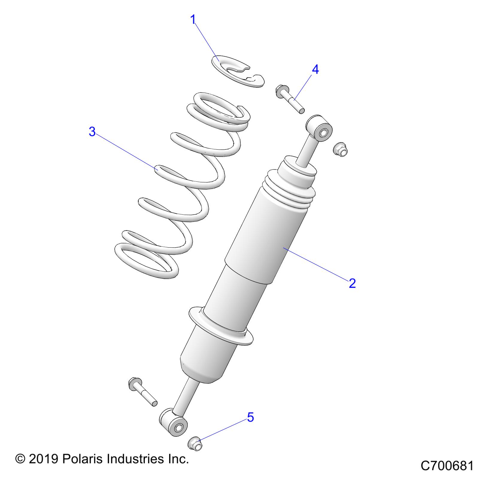 SUSPENSION, REAR SHOCK MOUNTING - R20RRF99AV/BV (C700681)