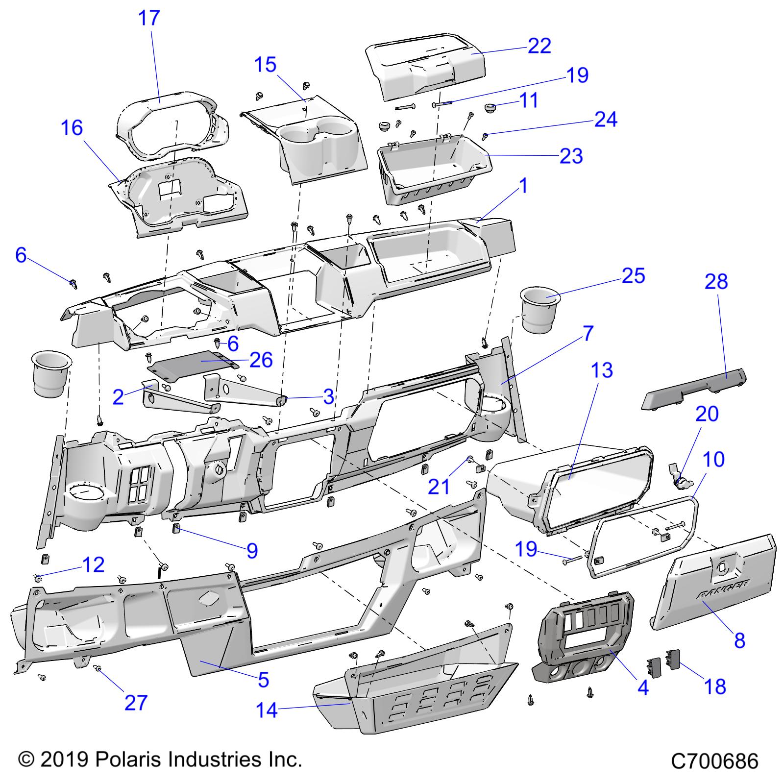 BODY, DASH STD - R20RSB99A/B (C700686)