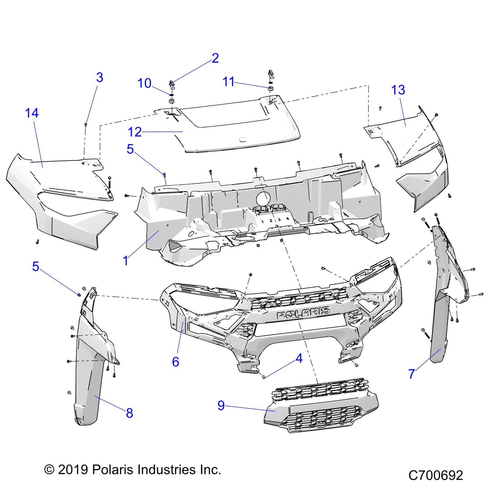 BODY, HOOD AND FRONT FACIA - R20RSB99A/B (C700692)