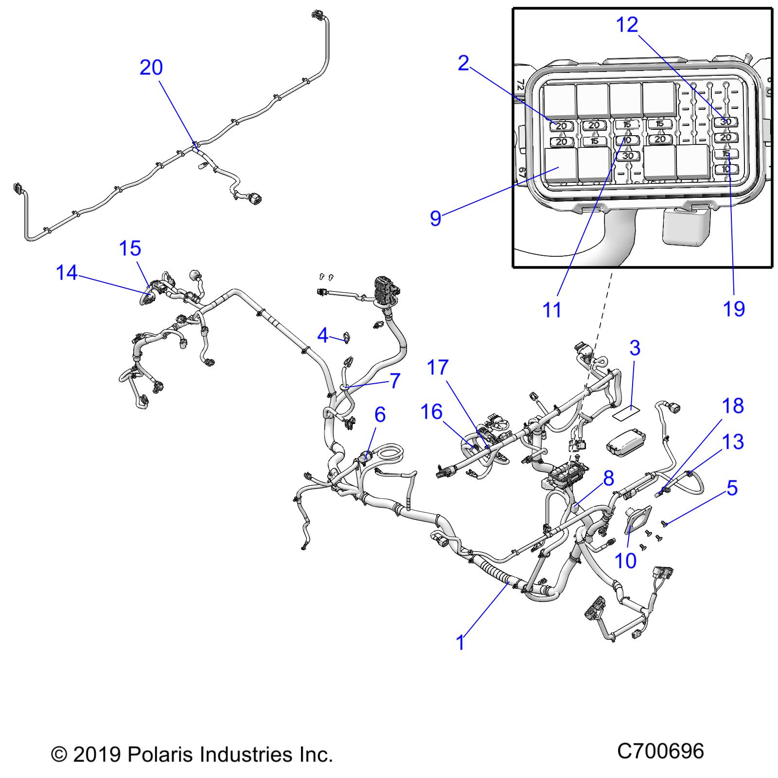 ELECTRICAL, WIRE HARNESS - R20RRB99A/B (C700696)