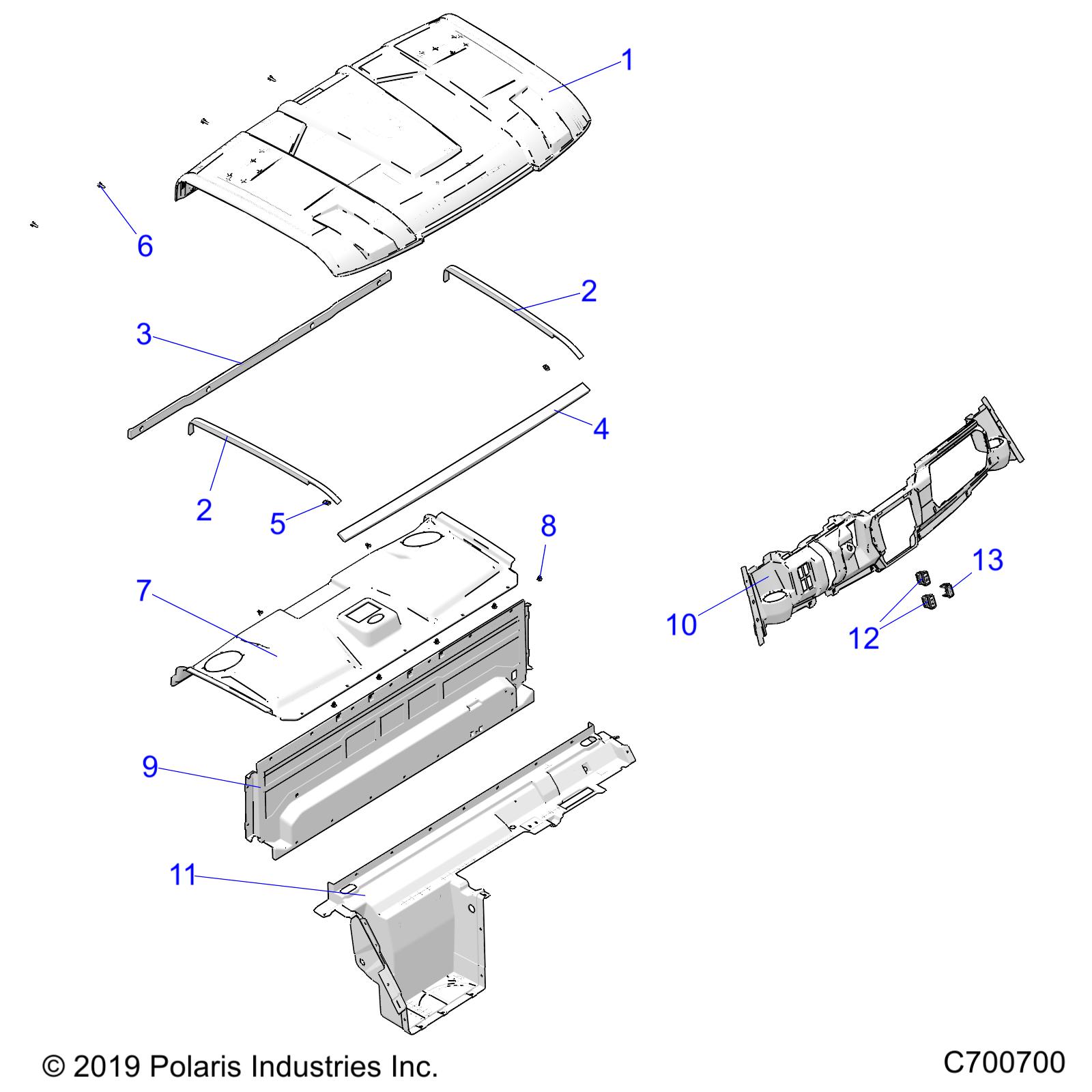 OPT, ROOF,PREM PREP AUDIO, REAR CLOSE OFF AND DASH - R20RRB99A/B (C700700)