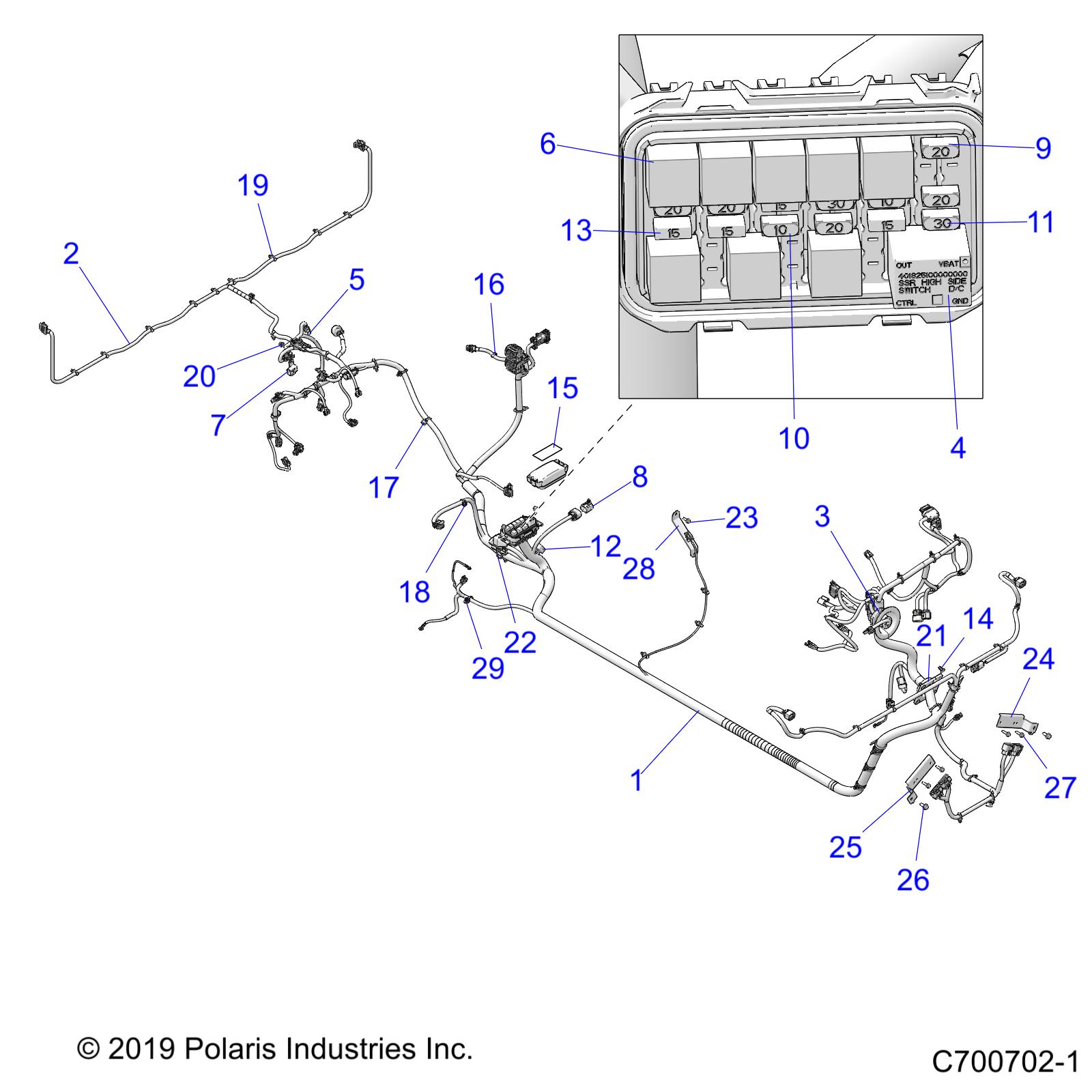 ELECTRICAL, WIRE HARNESS - R20T6U99AM/AS/BM/BS (C700702-1)