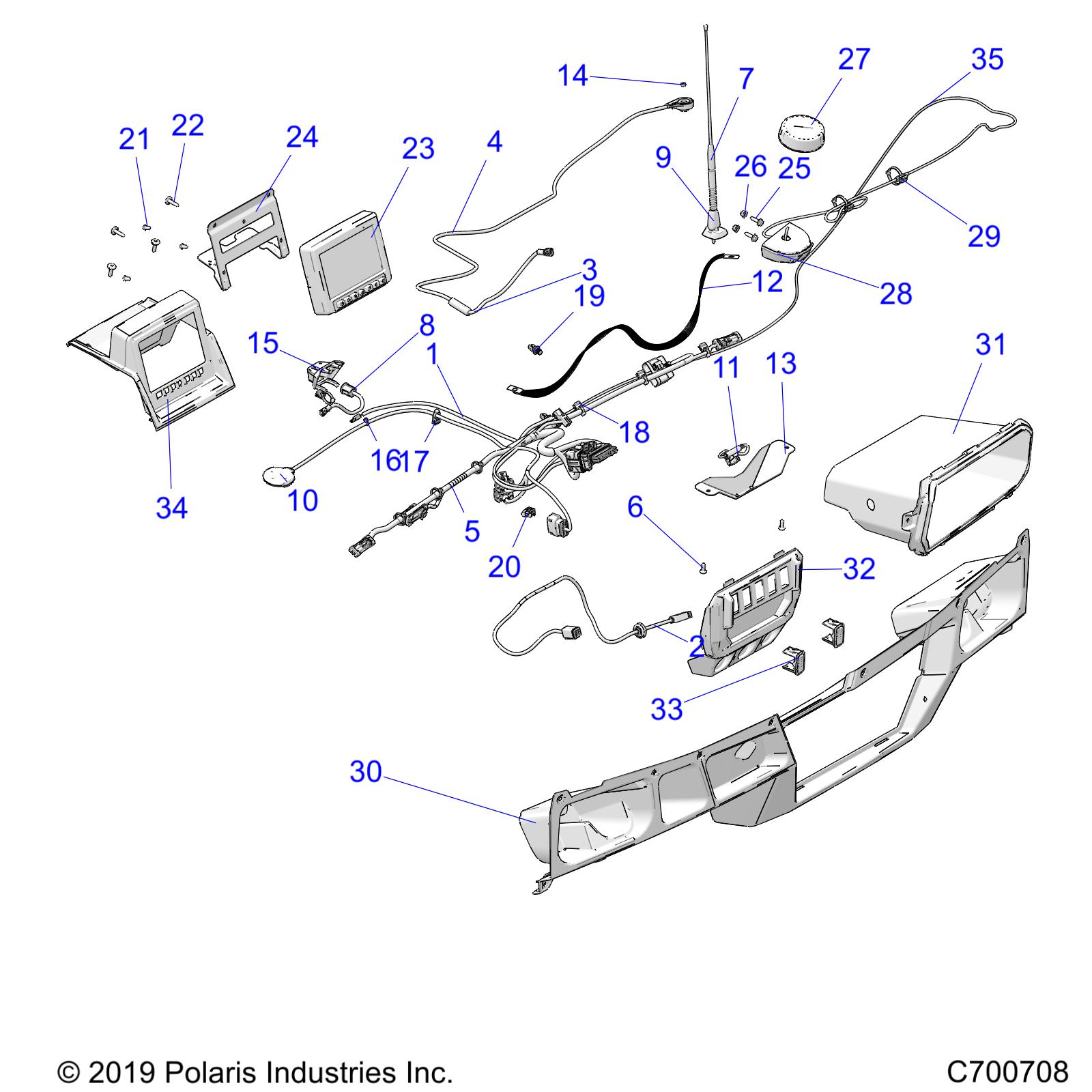 OPT, DASH, RIDE COMMAND PREM COMPONENTS, STORAGE SPEAKER, BIN AND CONTROL PANEL  - R20RRB99A/B (C700708)