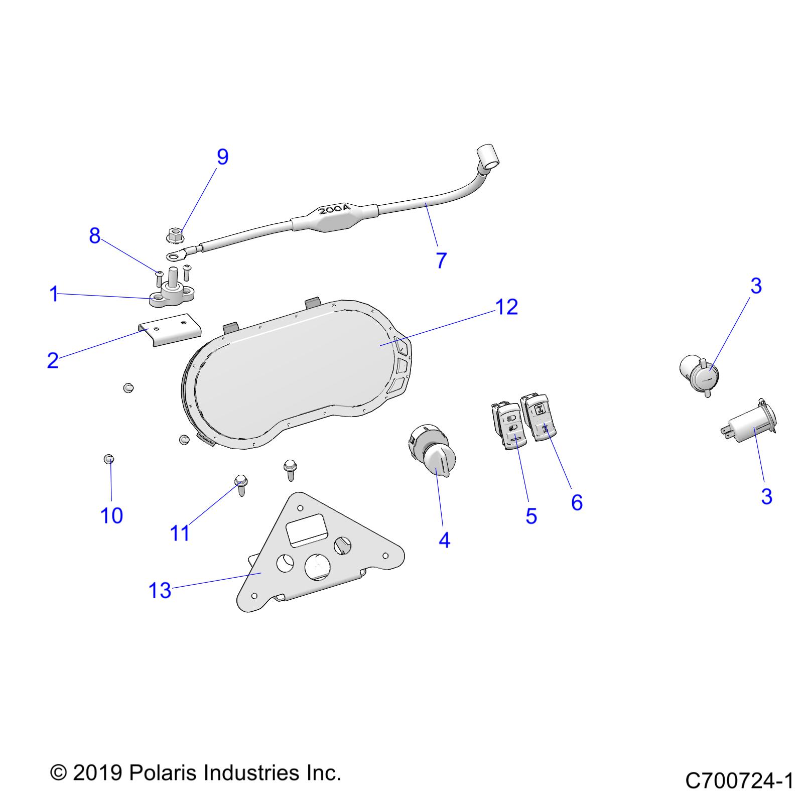 ELECTRICAL, DASH INSTRUMENTS AND CONTROLS - Z20P4E92AC/BC/F92AC (C700724-1)