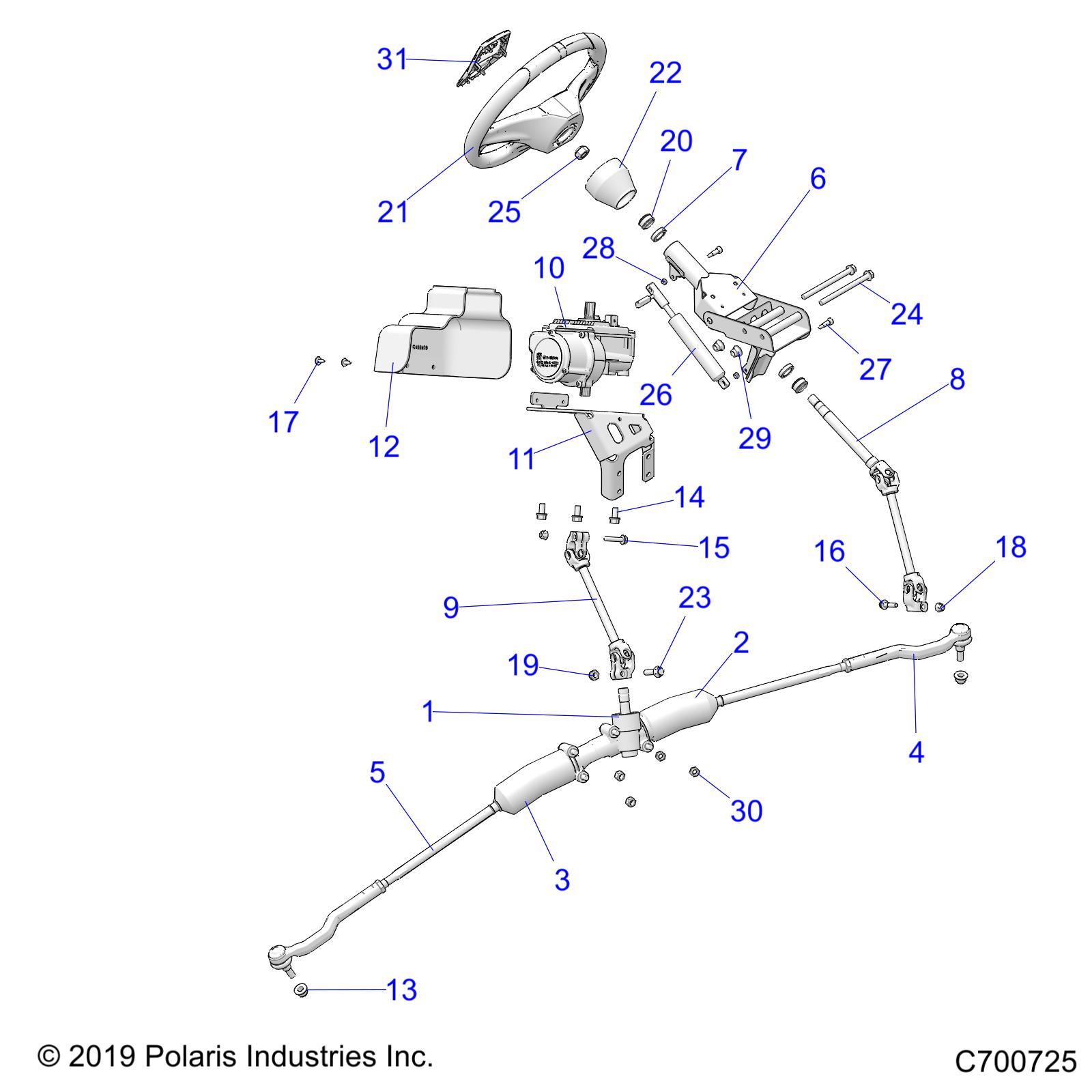 STEERING, STEERING ASM. - Z20P4E92AC/BC/F92AC (C700725)