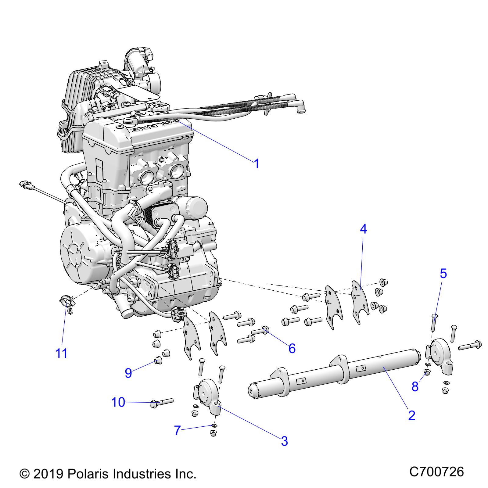 ENGINE, MOUNTING & LONG BLOCK - R22RSE99NM (C700726)