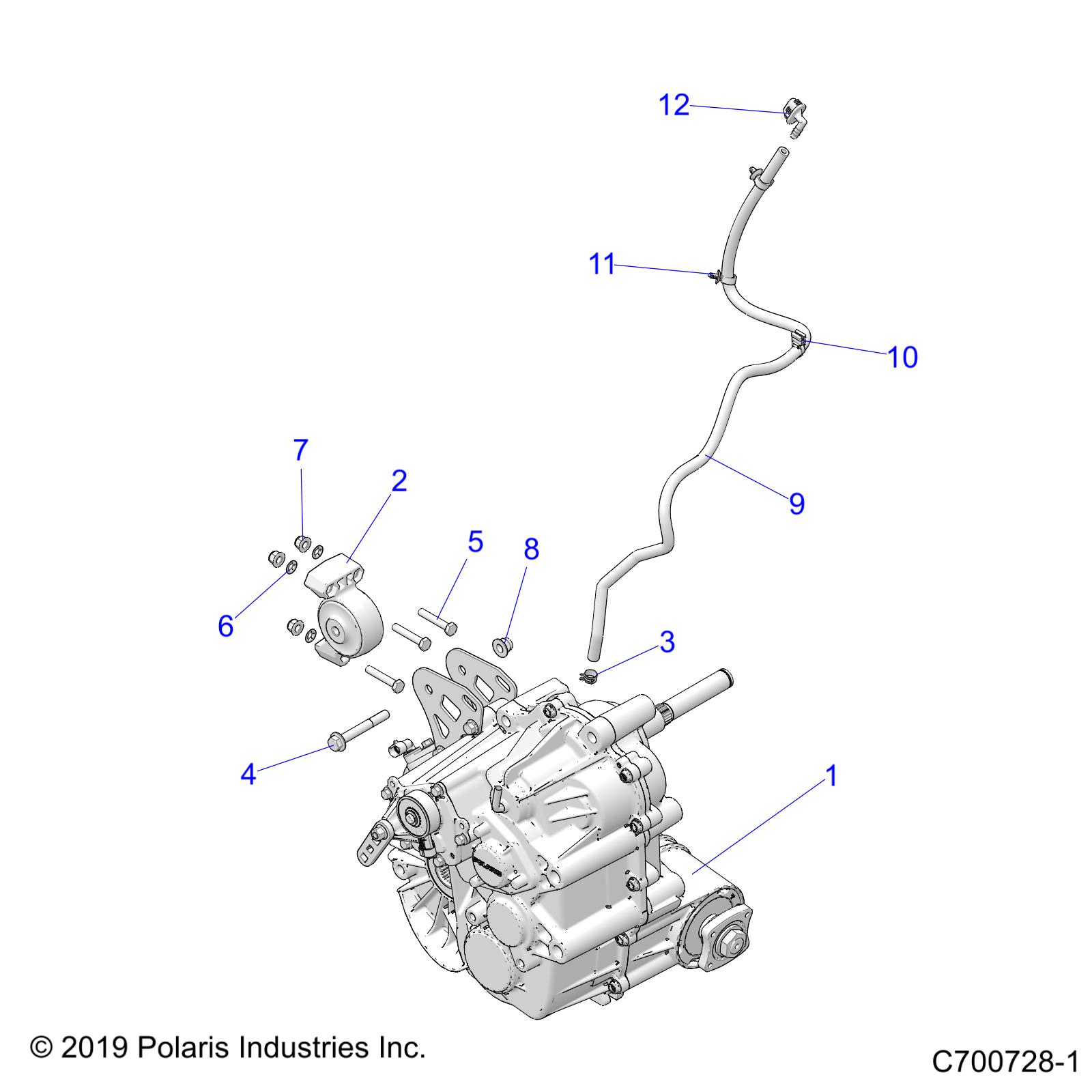 DRIVE TRAIN, MAIN GEARCASE MOUNTING - Z21PAE92AE/AN/BE/BN/L92AL/AT/BL/BT (C700728-1)