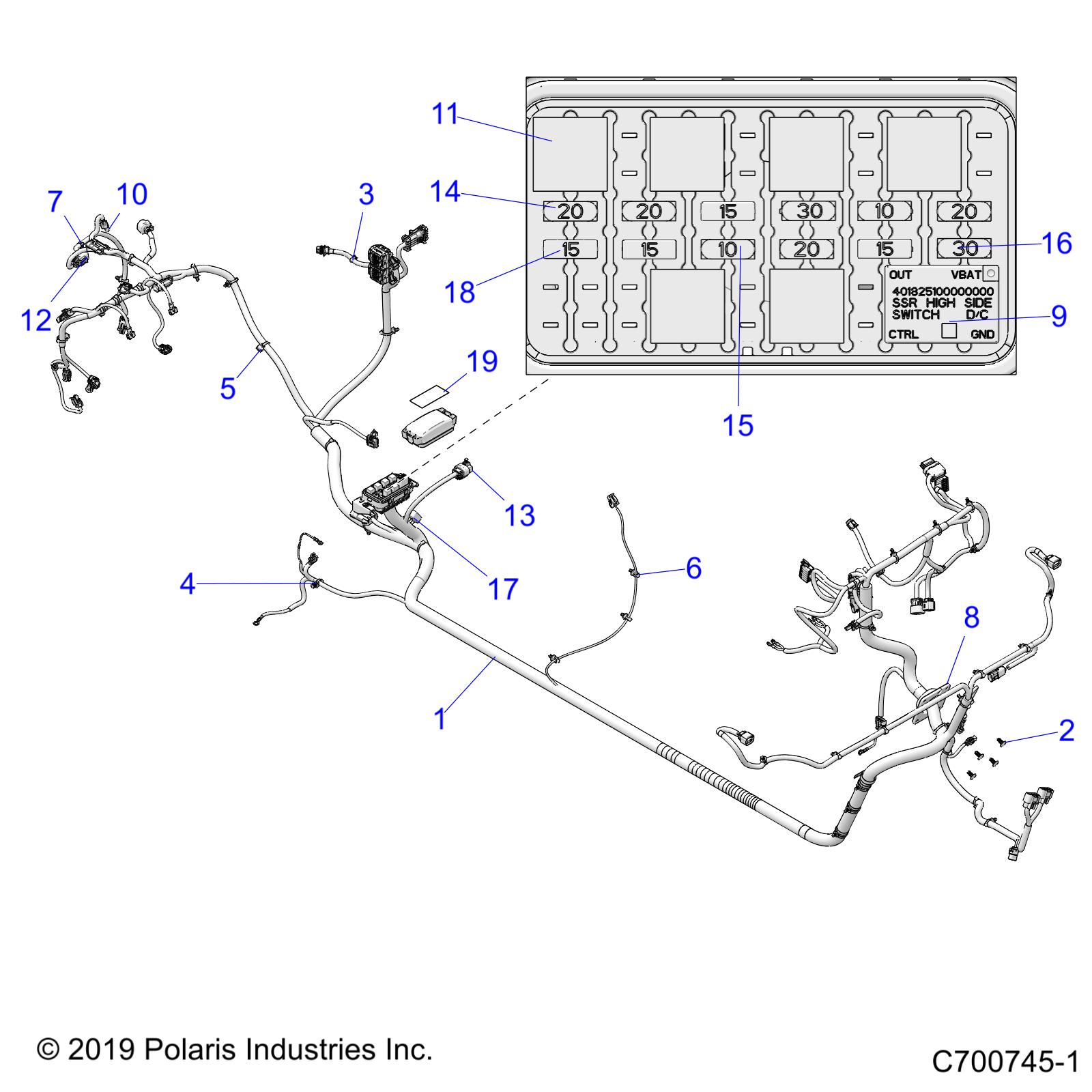 ELECTRICAL, WIRE HARNESS - R20T6A99A1/B1/E99A9/AM/AS/B9/BM/BS (C700745-1)