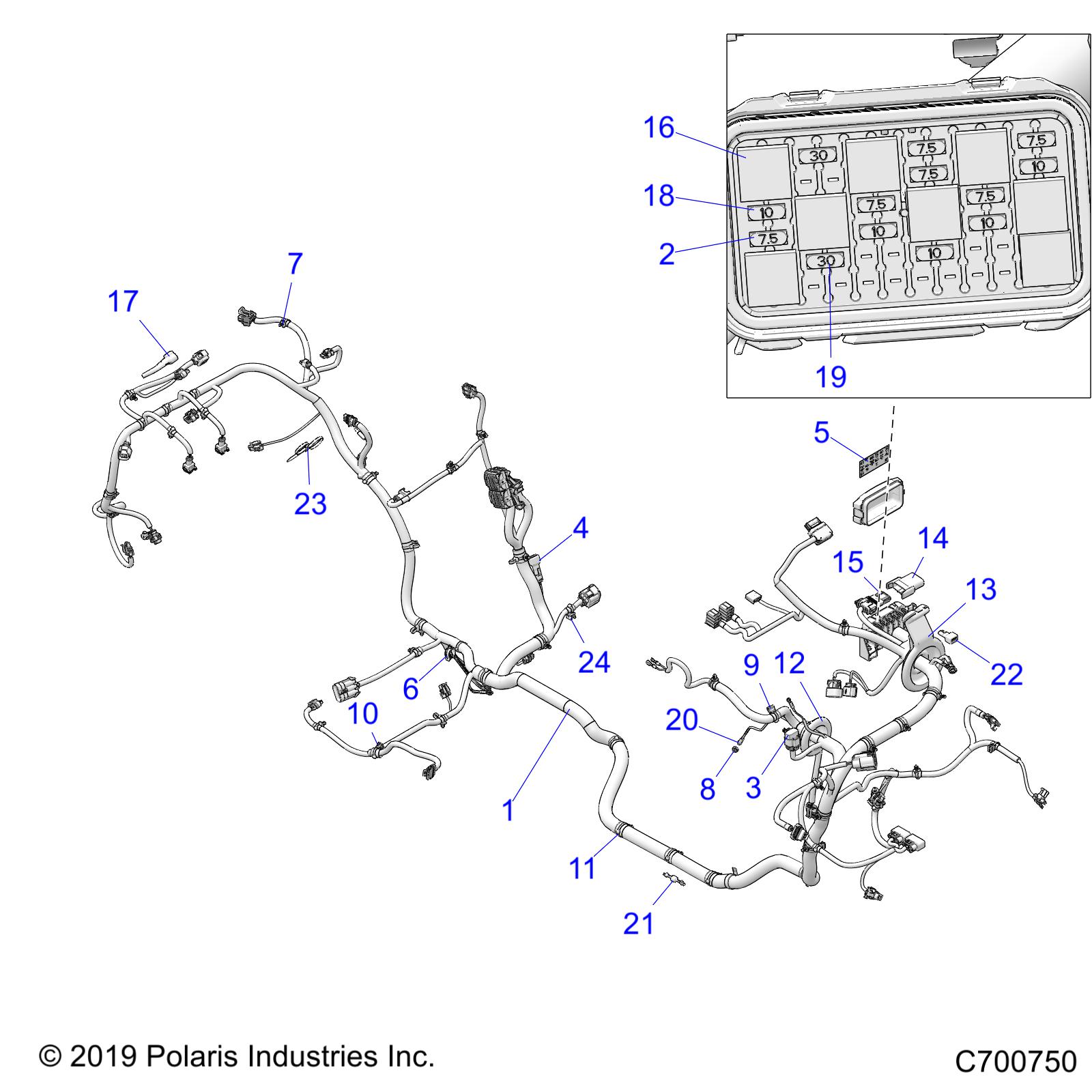 ELECTRICAL, WIRE HARNESS, VELOCITY -  Z21PAE92AE/AN/BE/BN (C700750)