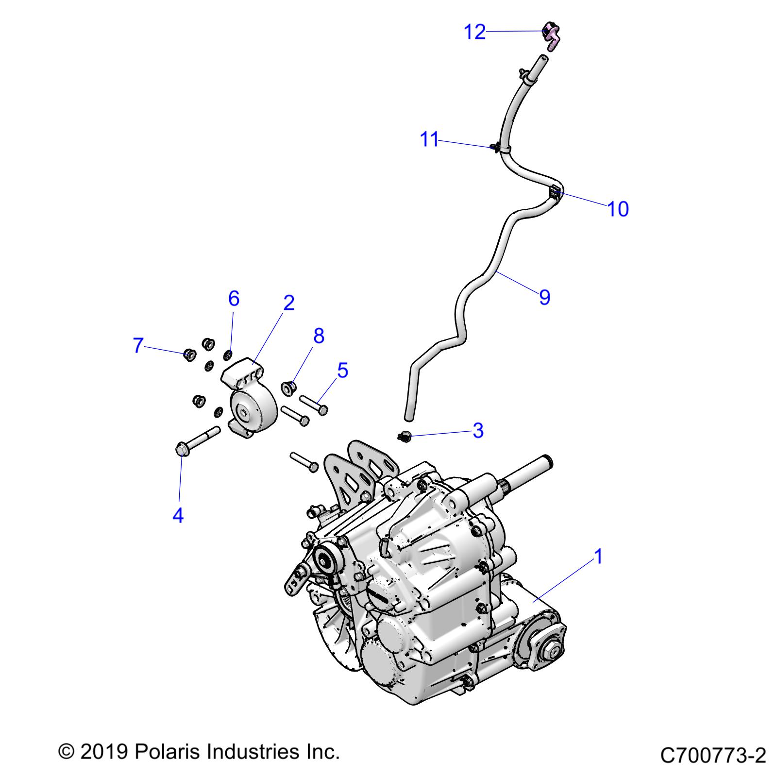 DRIVE TRAIN, MAIN GEARCASE MOUNTING - Z21P4E92AE/AN/BE/BN/L92AL/AT/BL/BT (C700773-2)