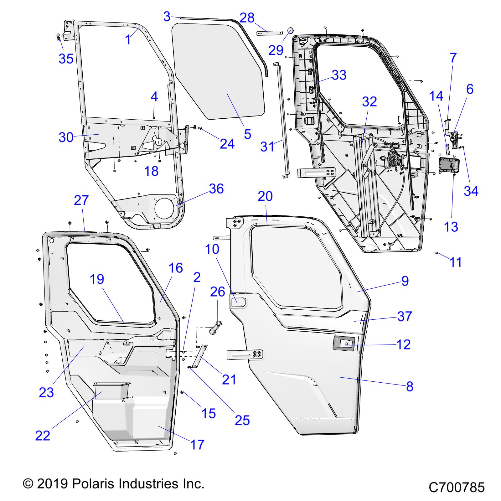 BODY, FULL POWER DOOR/WNDW - R21RRZ99A9/AC/AP/AW/B9/BC/BP/BW (C700785)