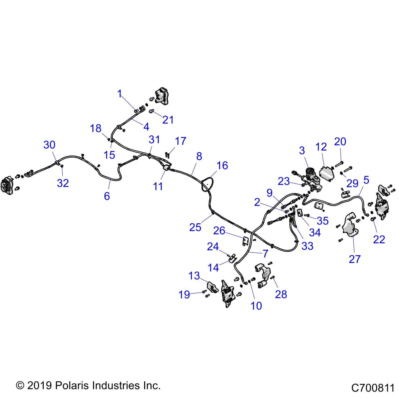 BRAKES, BRAKE LINES AND MASTER CYLINDER - Z20ASS99C2/CH/FH (C700811)