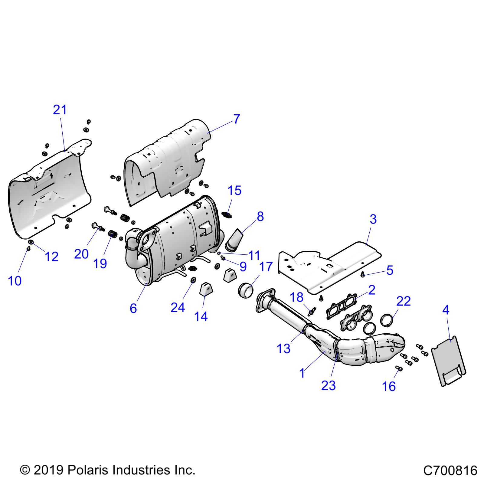 ENGINE, EXHAUST SYSTEM - Z20ASS99C2/CH (C700816)