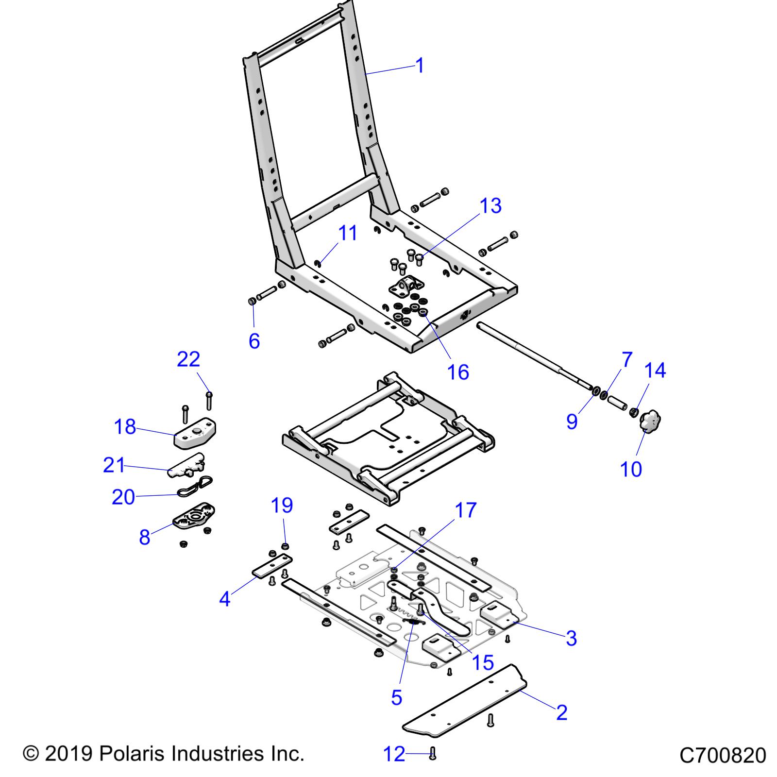 BODY, SEAT BASE, ADJUSTER - Z20ASS99C2/CH (C700820)