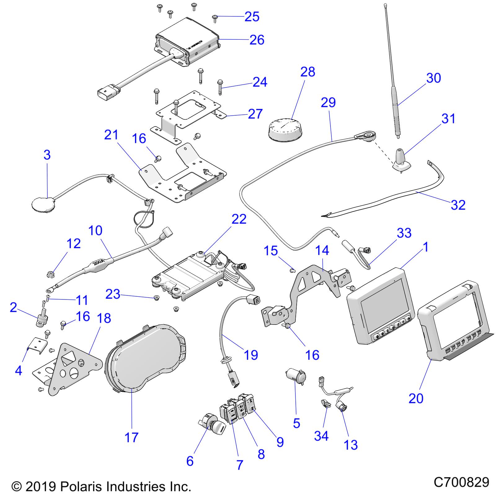 ELECTRICAL, DASH INSTRUMENTS AND CONTROLS - Z20PAL92AG/AP/BG/BP/LG/G92AG/AP/LG (C700829)