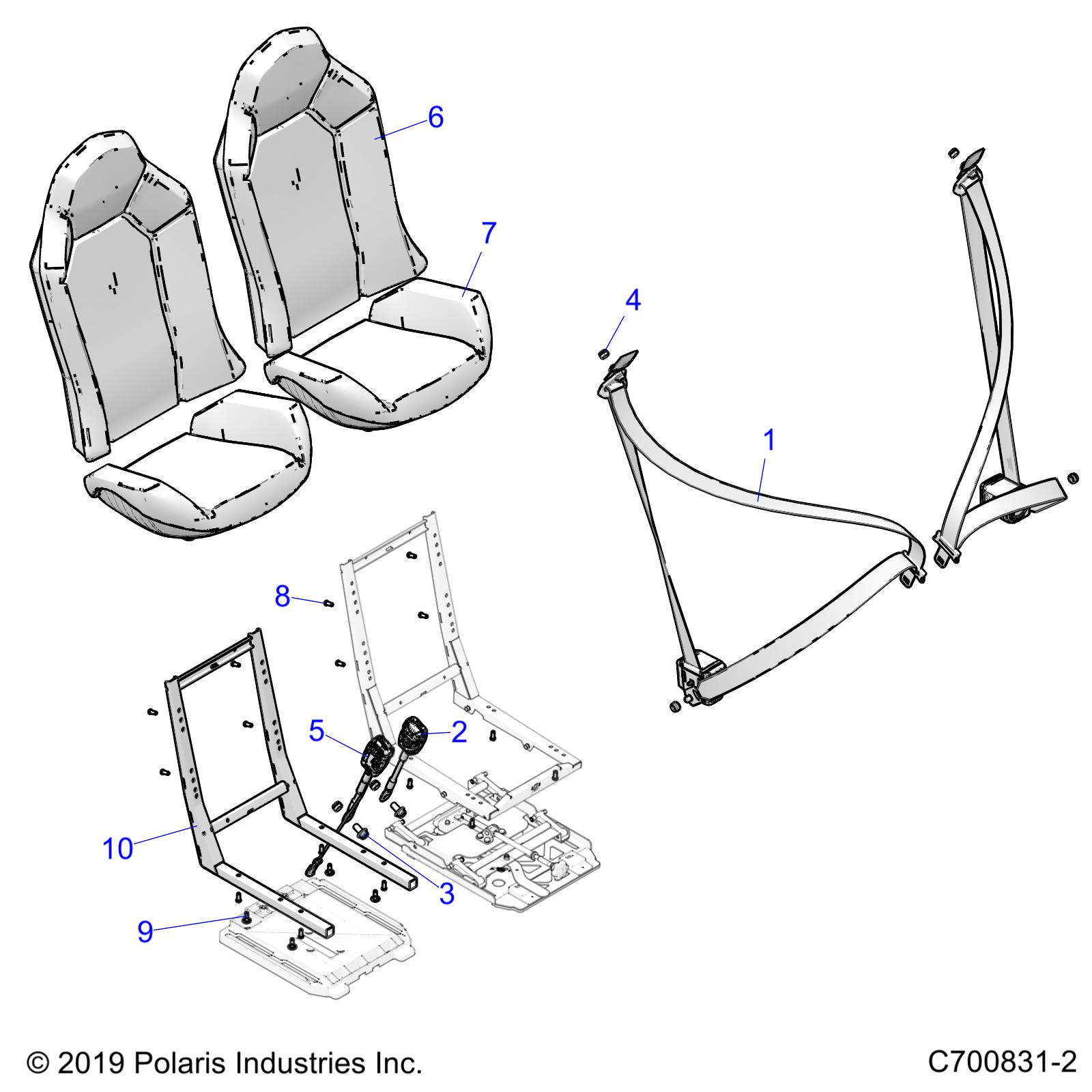 BODY, SEAT BELT AND MOUNTING - Z20ASS99C2/CH/FH (C700831-2)