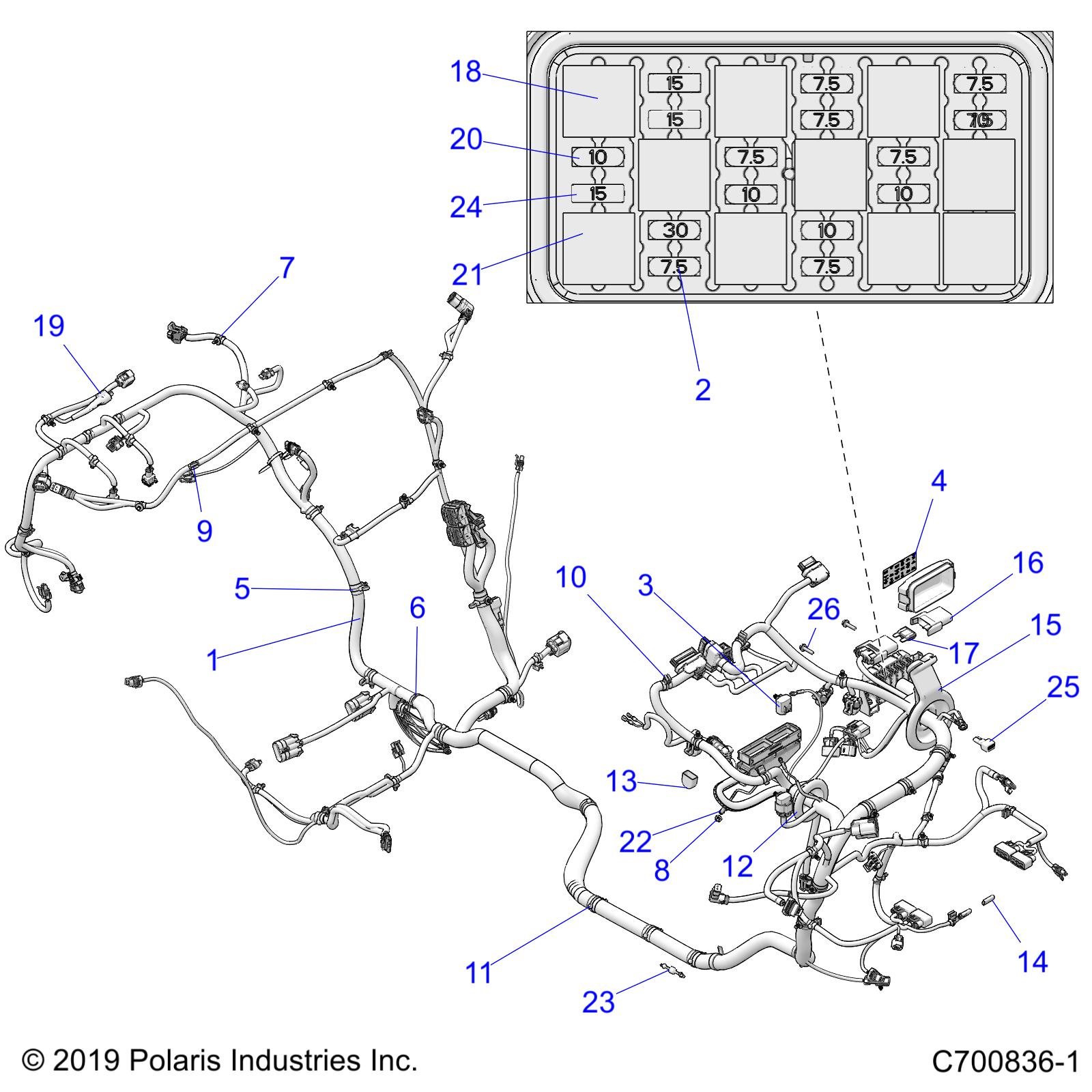 ELECTRICAL, WIRE HARNESS, TURBO S AND LE - Z21PAL92AL/AT/BL/BT (C700836-1)