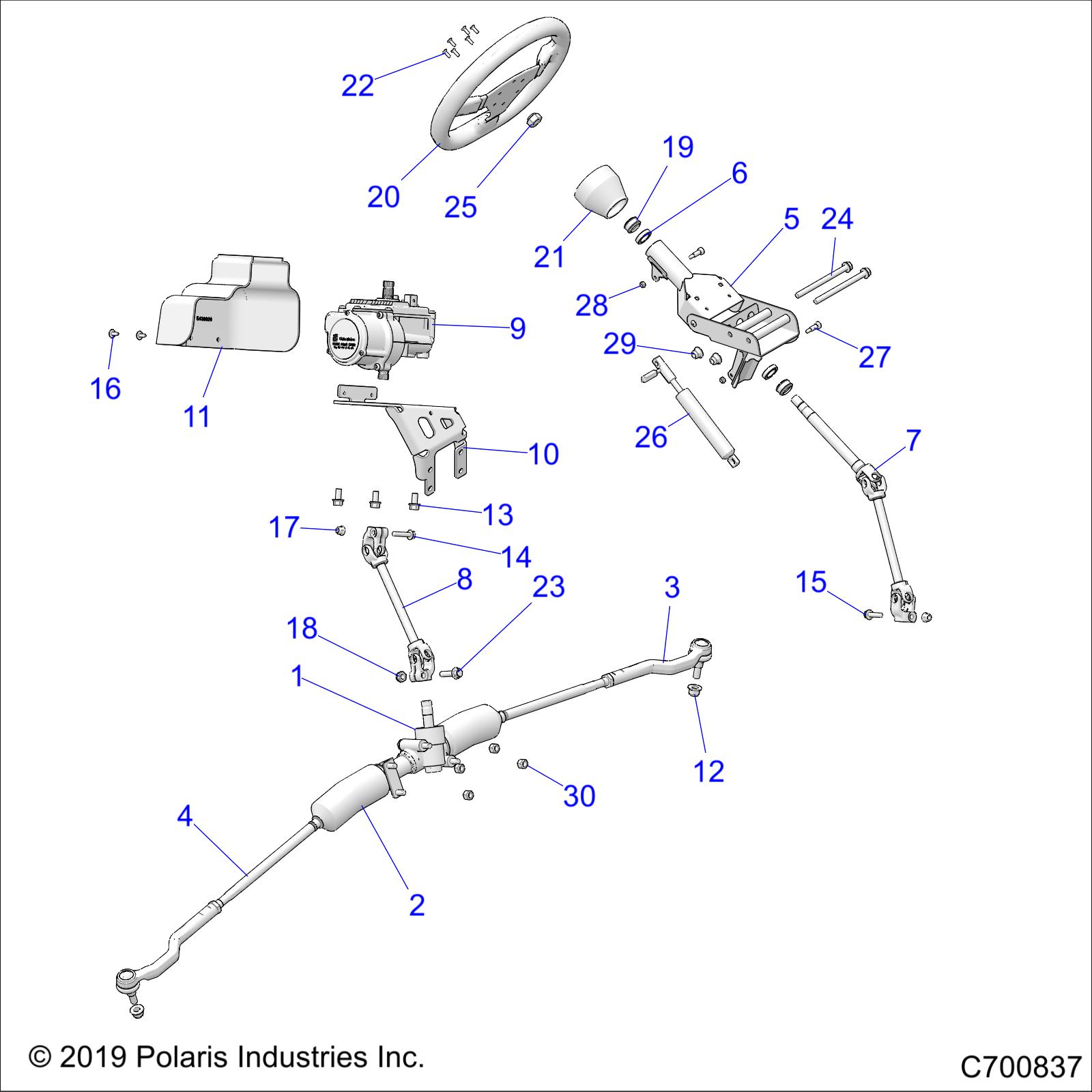 STEERING, STEERING ASM. - Z20PAL92AG/AP/BG/BP/LG/G92AG/AP/LG (C700837)