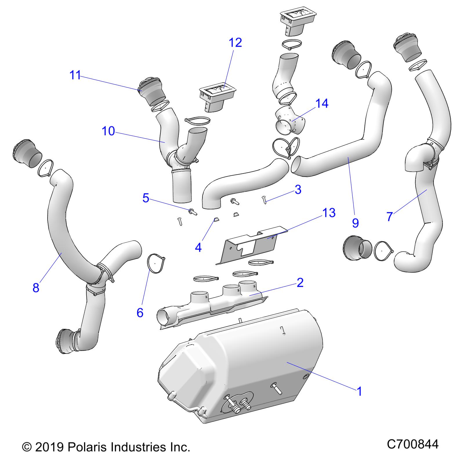 BODY, DASH, HEATER DUCTING - R25RRS99CK (C700847)