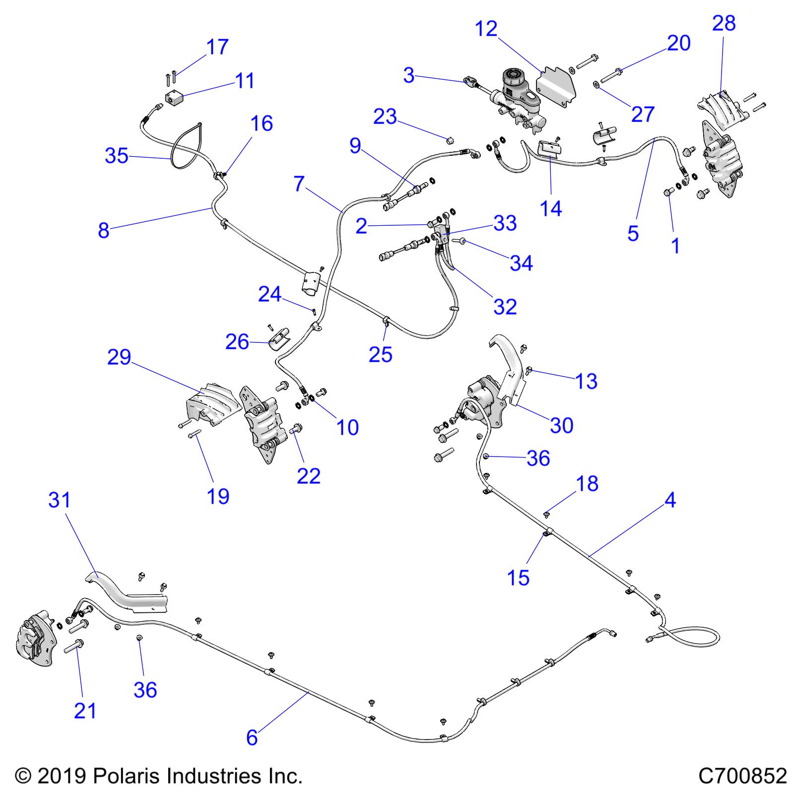 BRAKES, BRAKE LINES AND MASTER CYLINDER - Z20NAE99FC/E99NC/S99CC/S99FC (C700852)