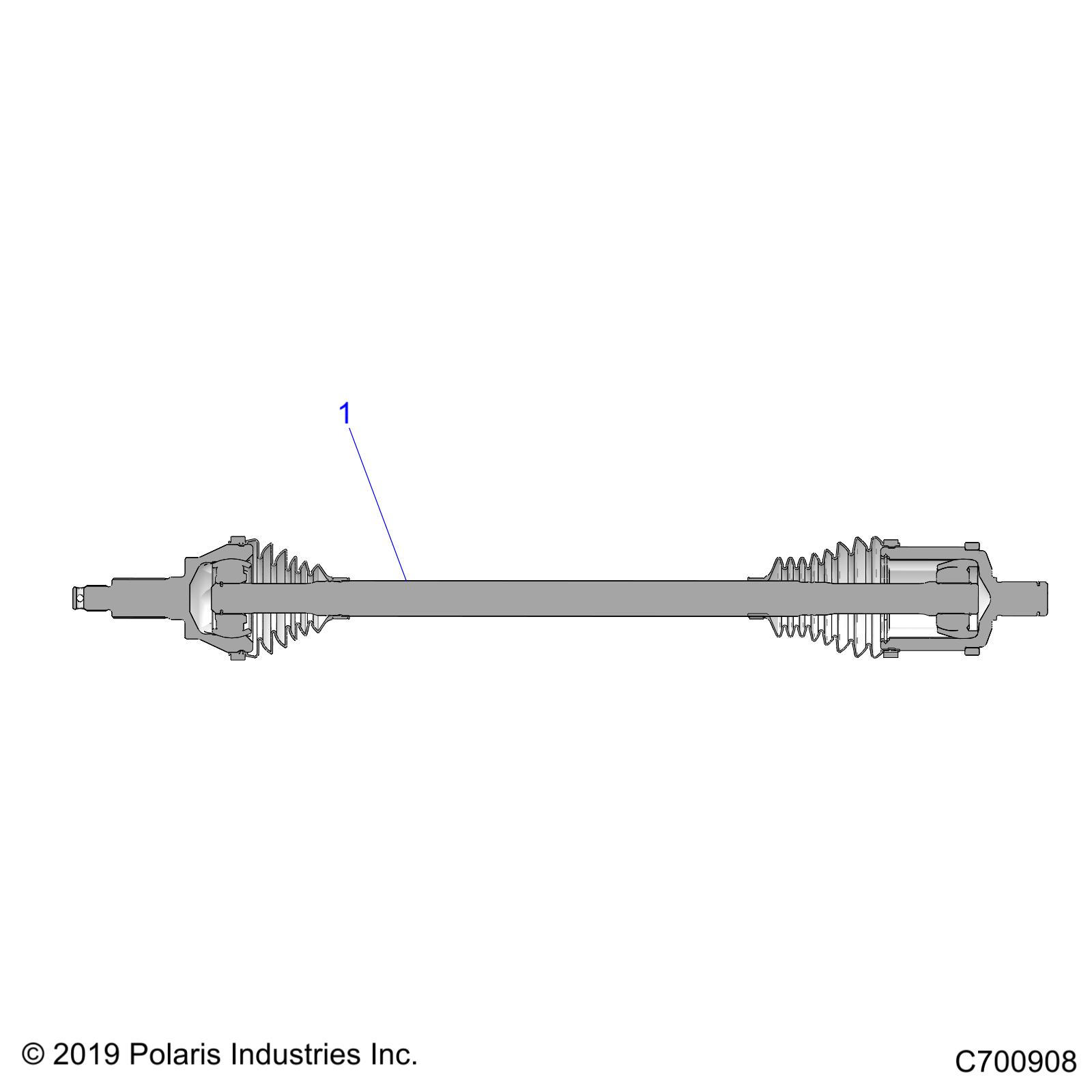 DRIVE TRAIN, FRONT HALF SHAFT - R19RRP99CC/FC (C700908)