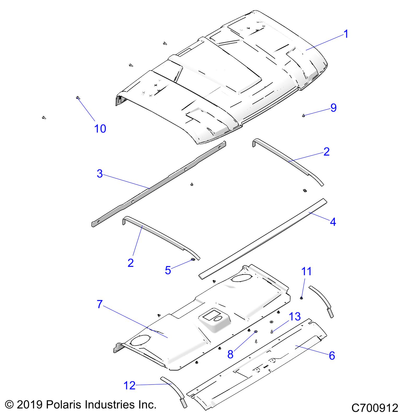 BODY, ROOF - R20RRK99A9/AA/AF/AP/AX/B9/BA/BF/BP/BX (C700912)