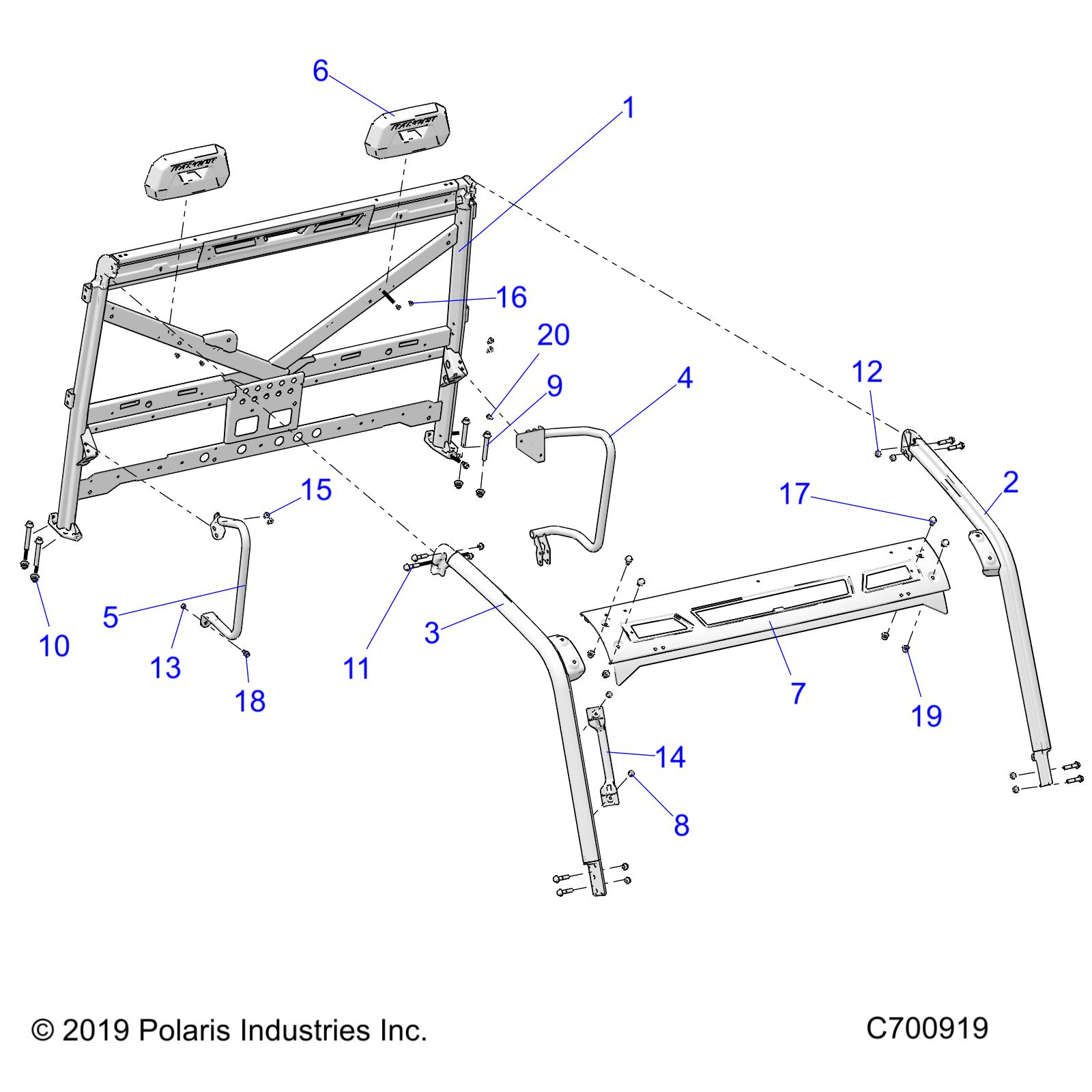 CHASSIS, CAB FRAME - R20RRY99A9/AA/AF/AP/AX/B9/BA/BF/BP/BX (C700919)