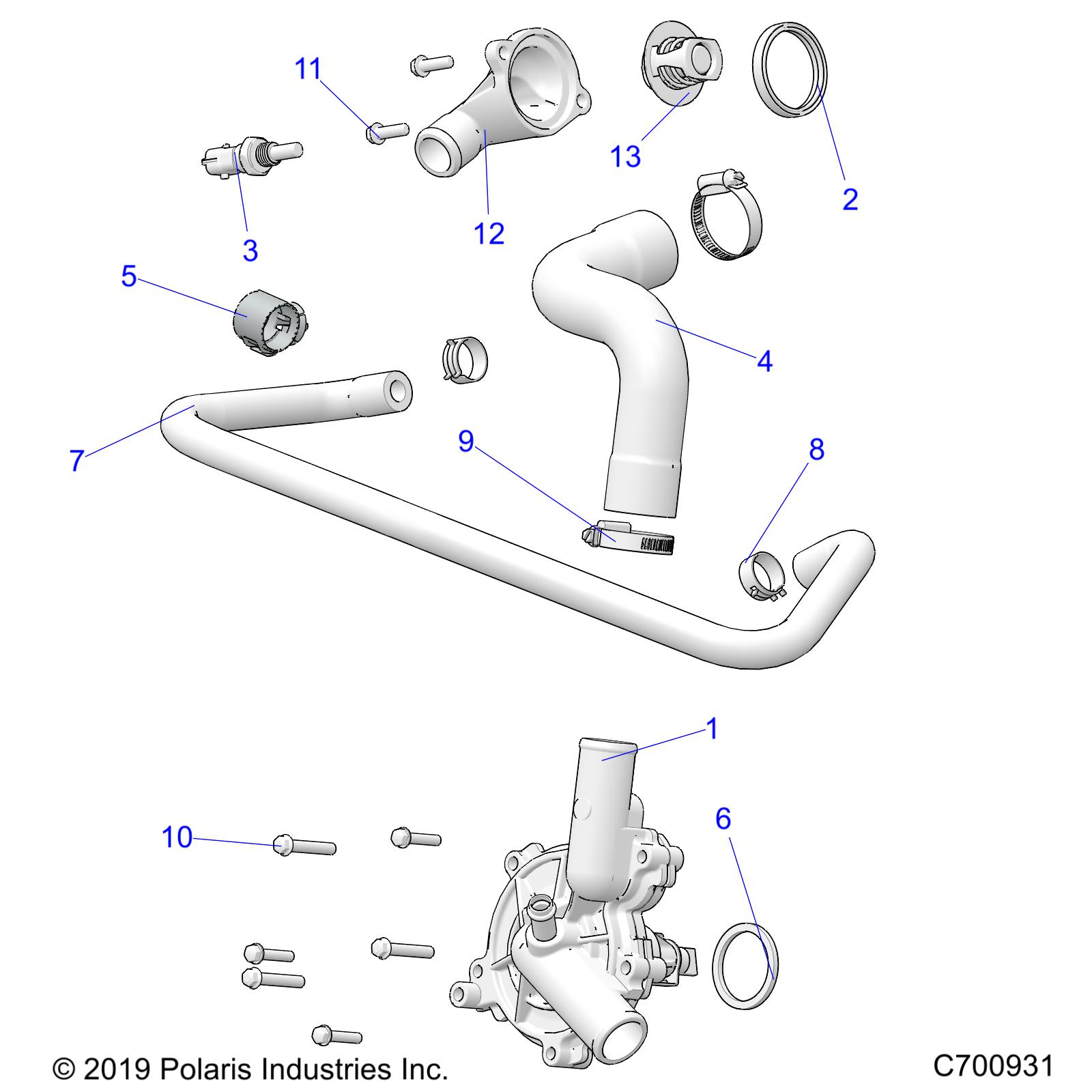 ENGINE, WATERPUMP AND BYPASS - R20RRE99A/B (C700931)