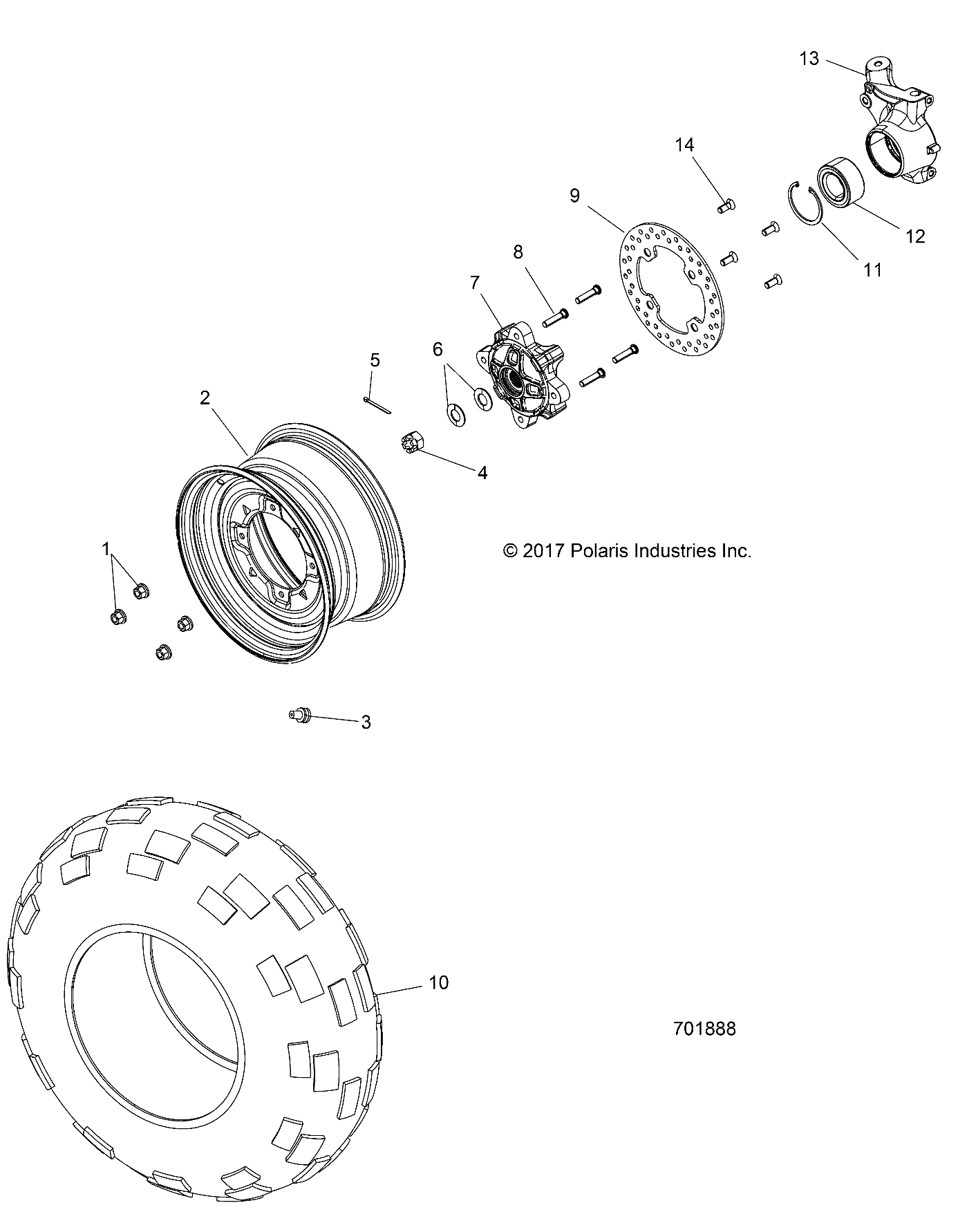 WHEELS, FRONT - Z18VHA57B2 (701888)