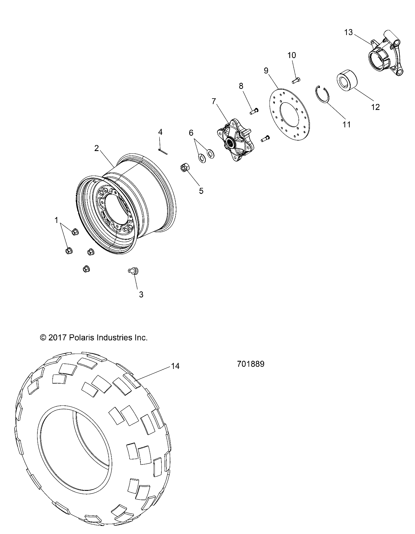 WHEELS, REAR - Z18VHA57B2 (701889)