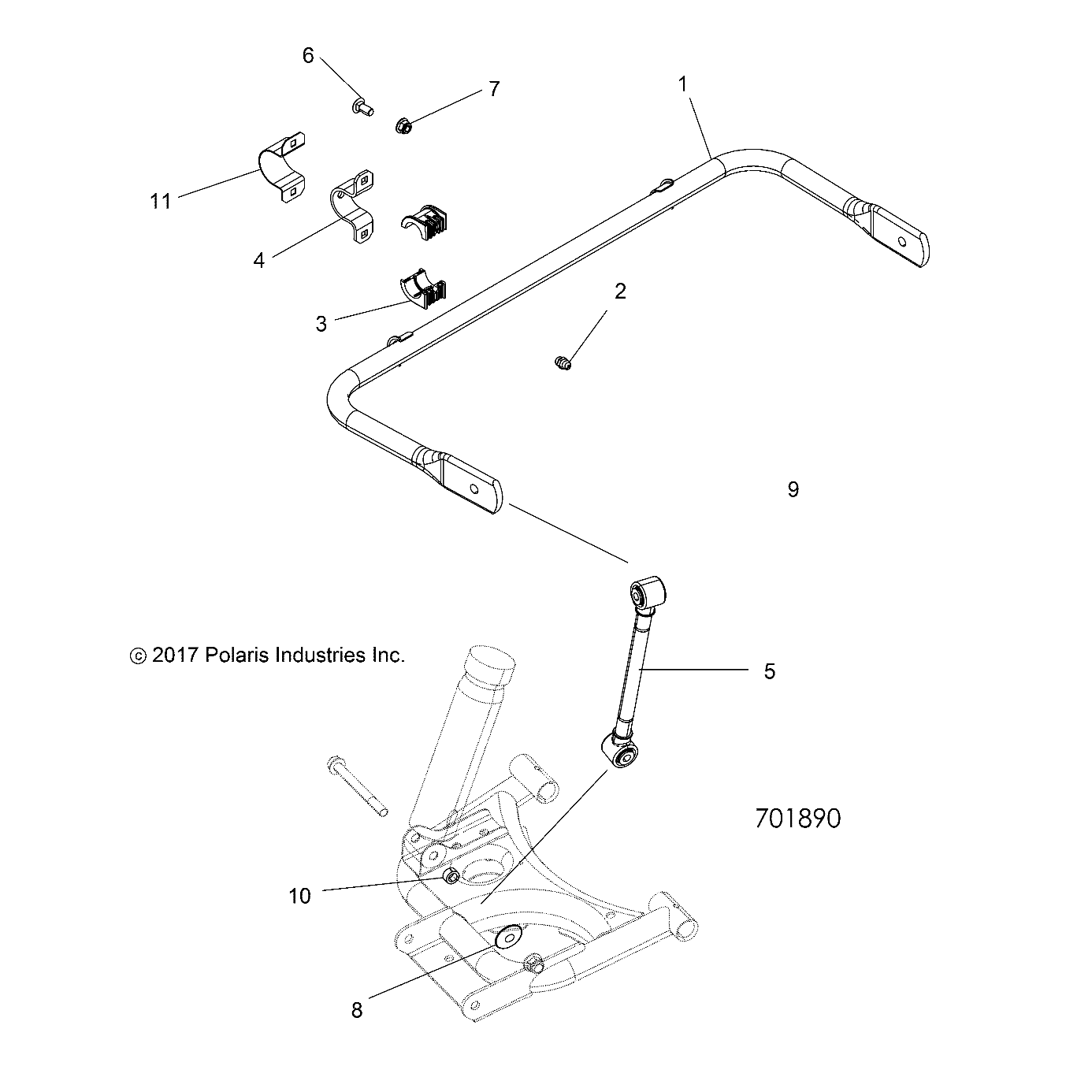 SUSPENSION, STABILIZER BAR, REAR - Z18VHA57B2 (701890)