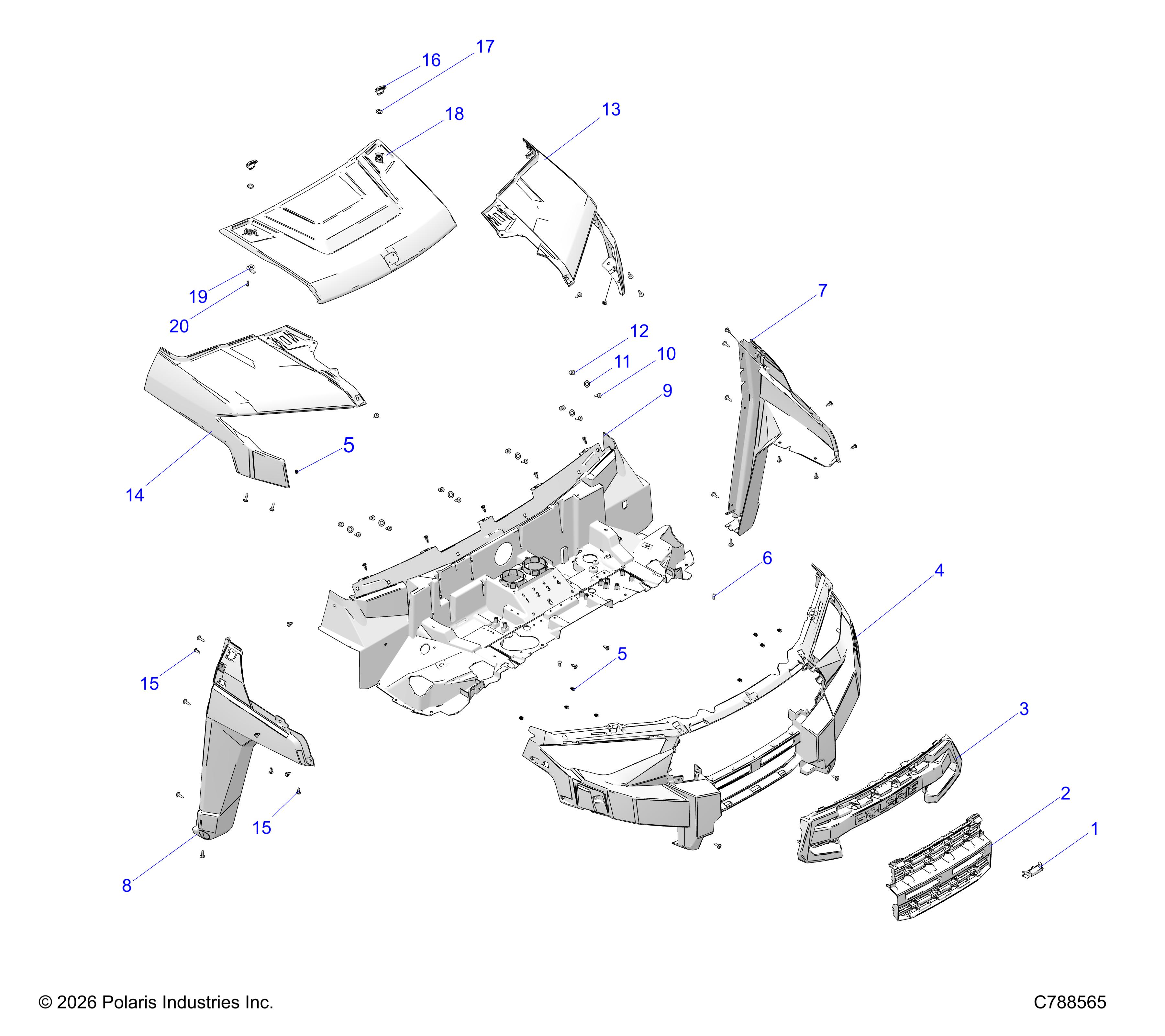 BODY, HOOD & FRONT FASCIA