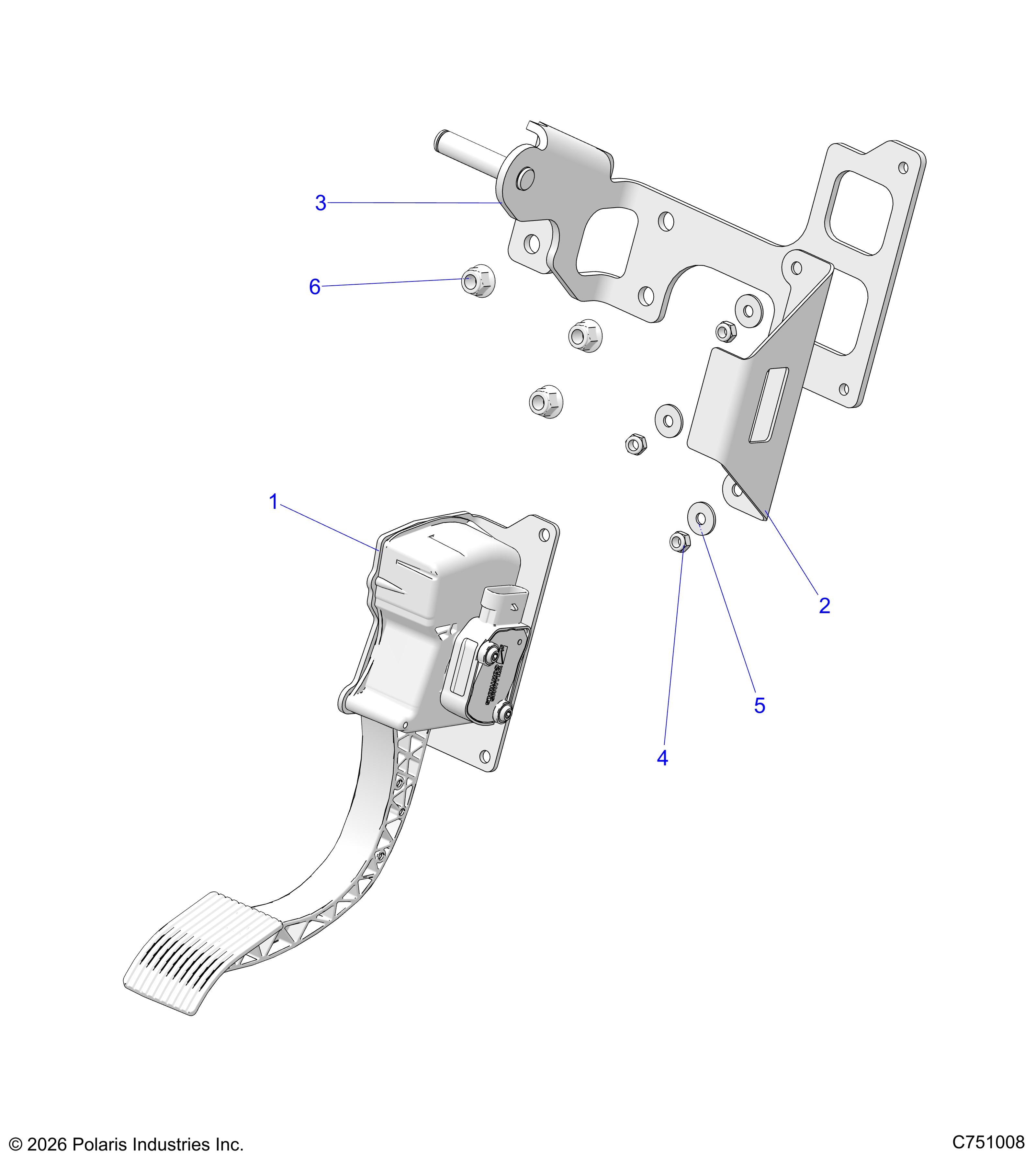 ENGINE, THROTTLE PEDAL