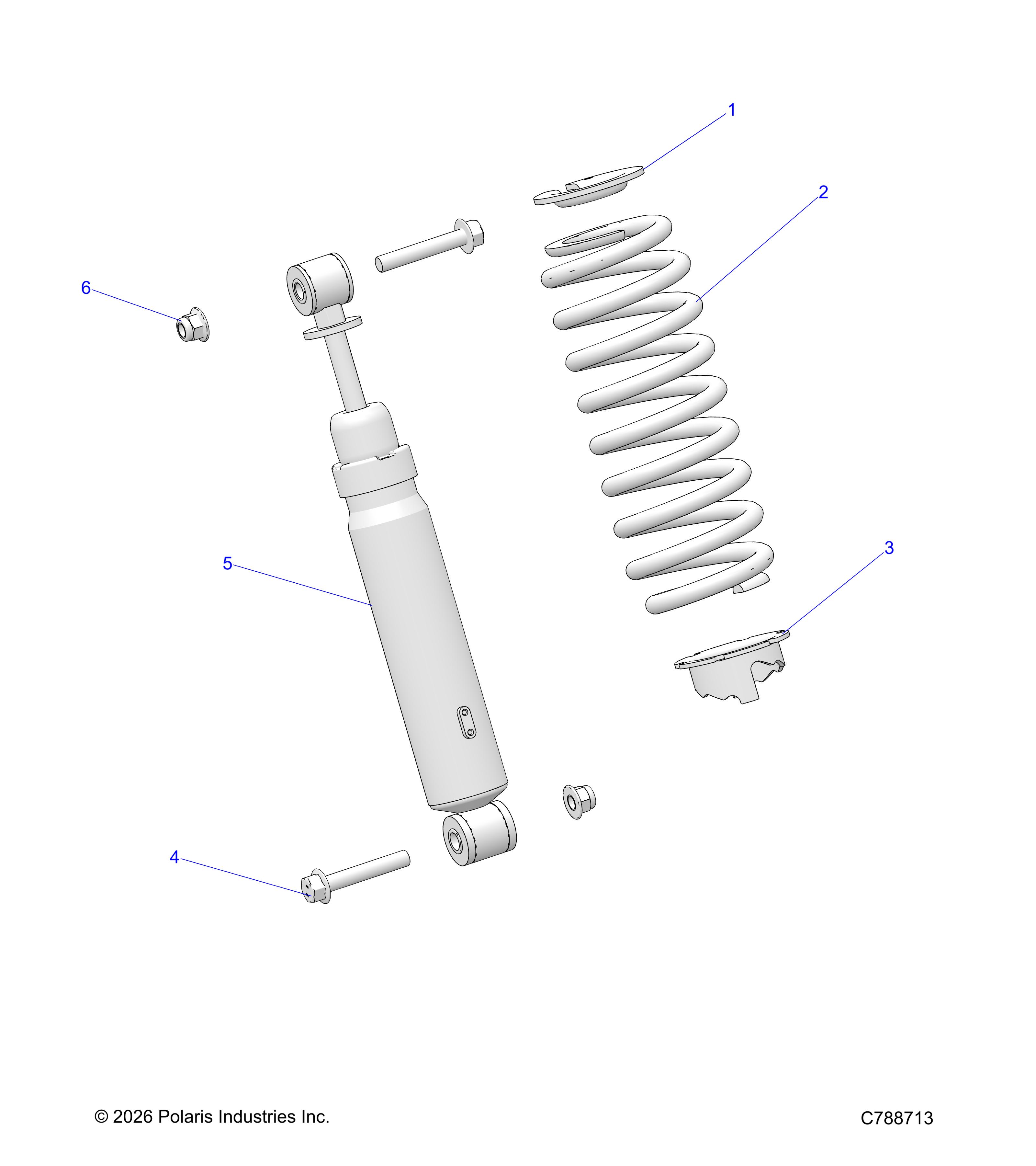 SUSPENSION, REAR SHOCK & SPRING