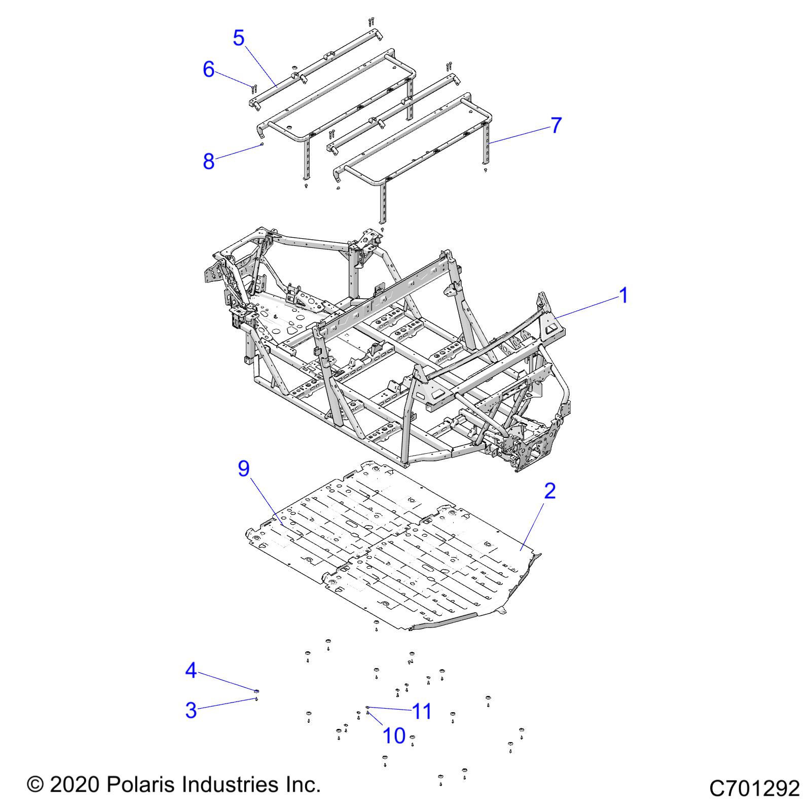 Foto diagrama Polaris que contem a peça 1028349-329